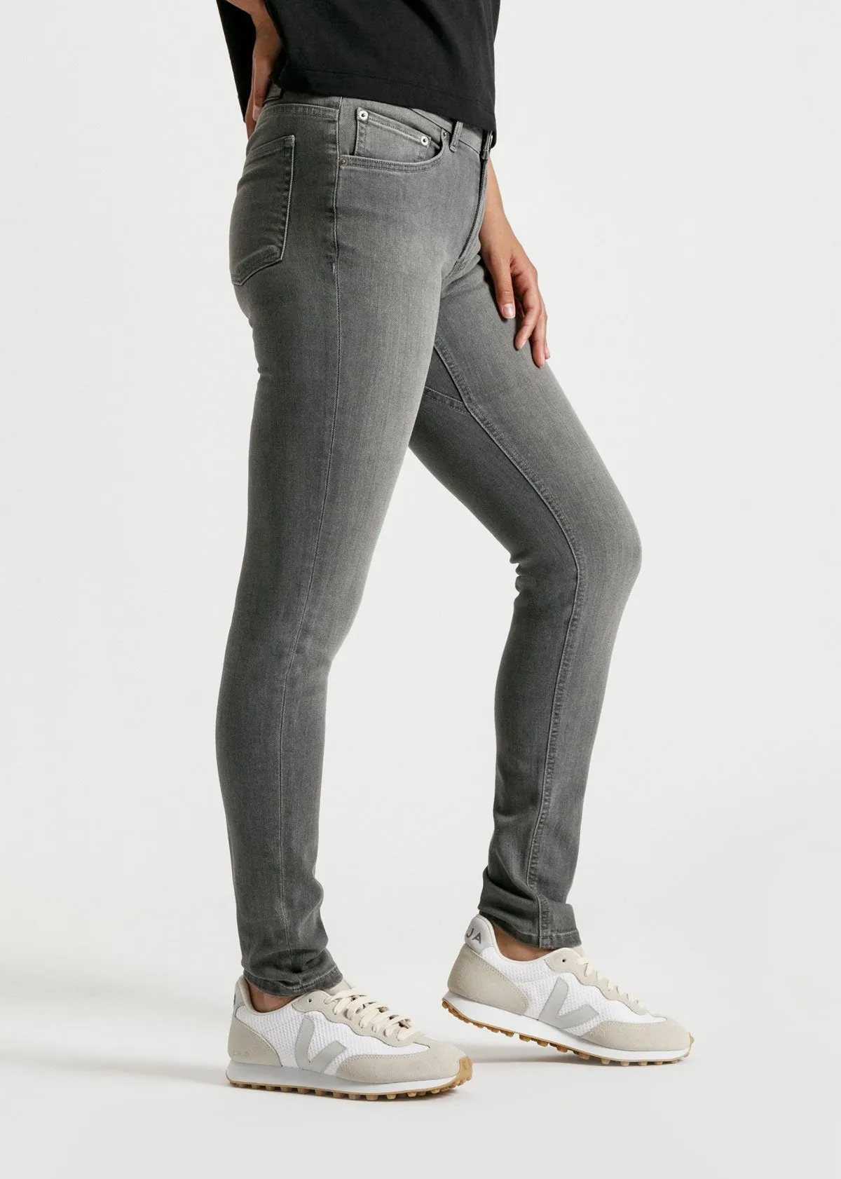 Performance Denim Mid Rise Skinny - Grey sold by DUER product image thumbnail 3