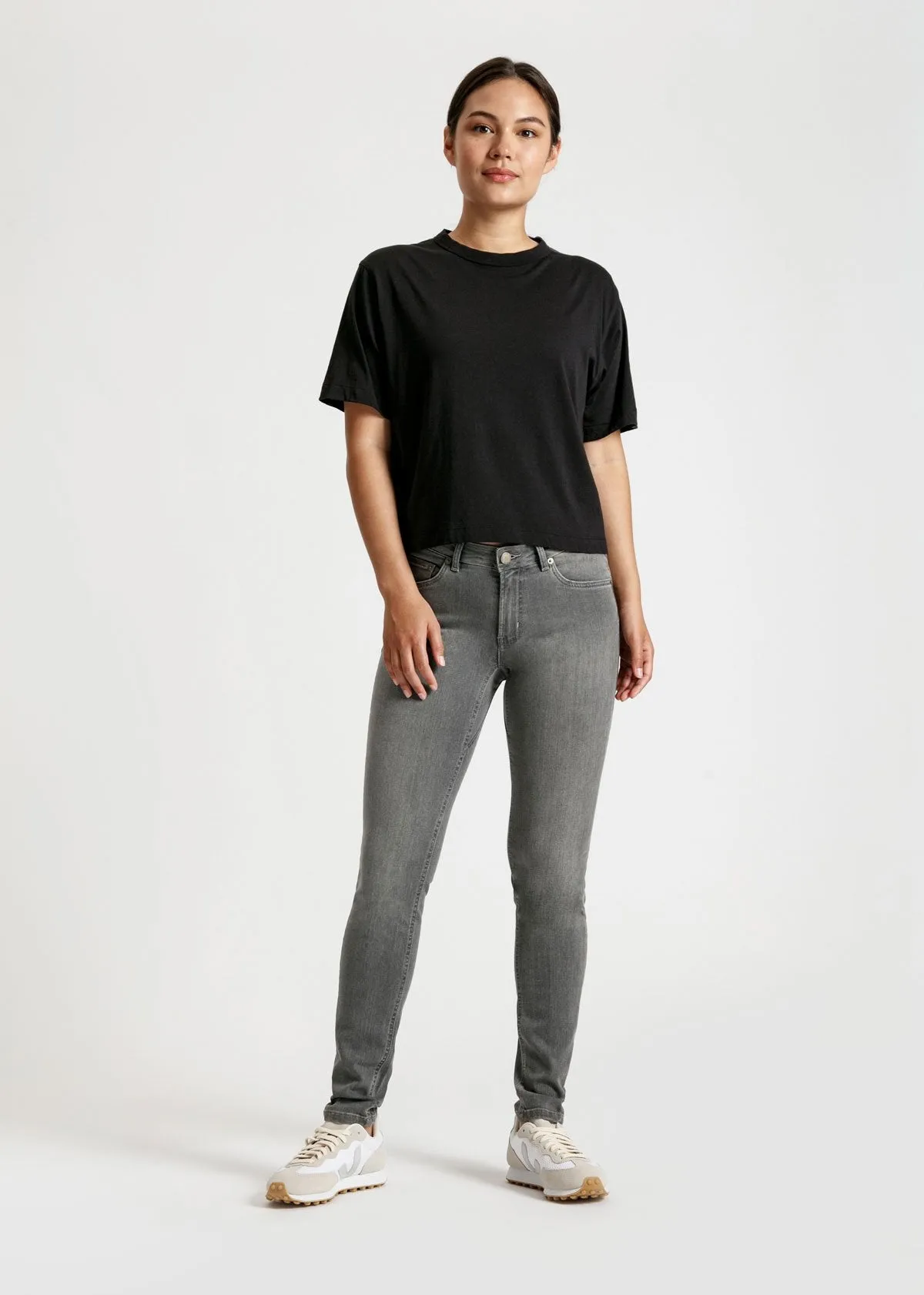 Performance Denim Mid Rise Skinny - Grey sold by DUER product image thumbnail 2