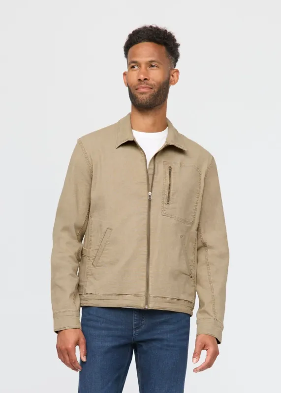 Stretch Canvas Utility Jacket - Tan sold by DUER