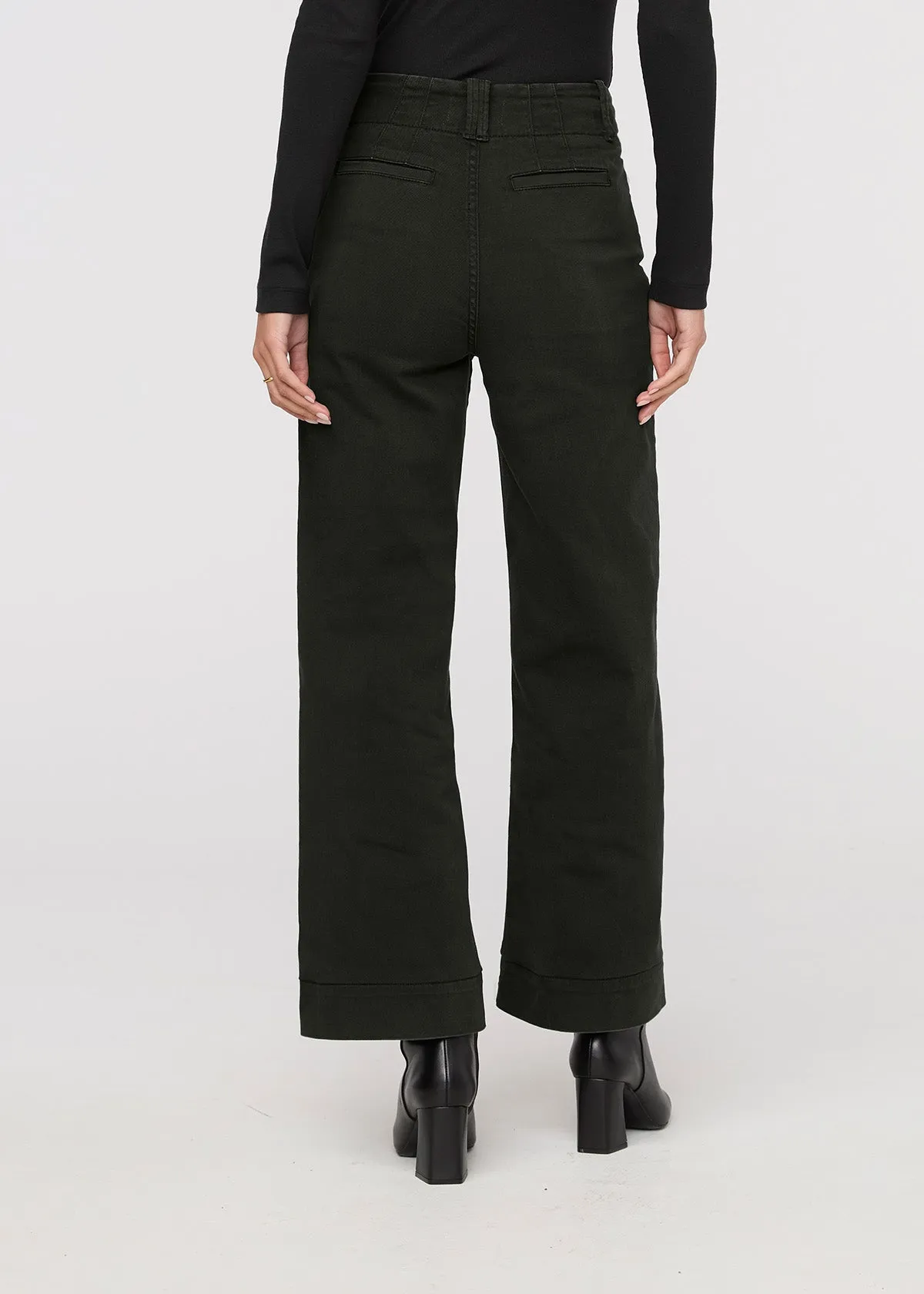 LuxTwill High Rise Trouser - Evergreen sold by DUER product image thumbnail 4