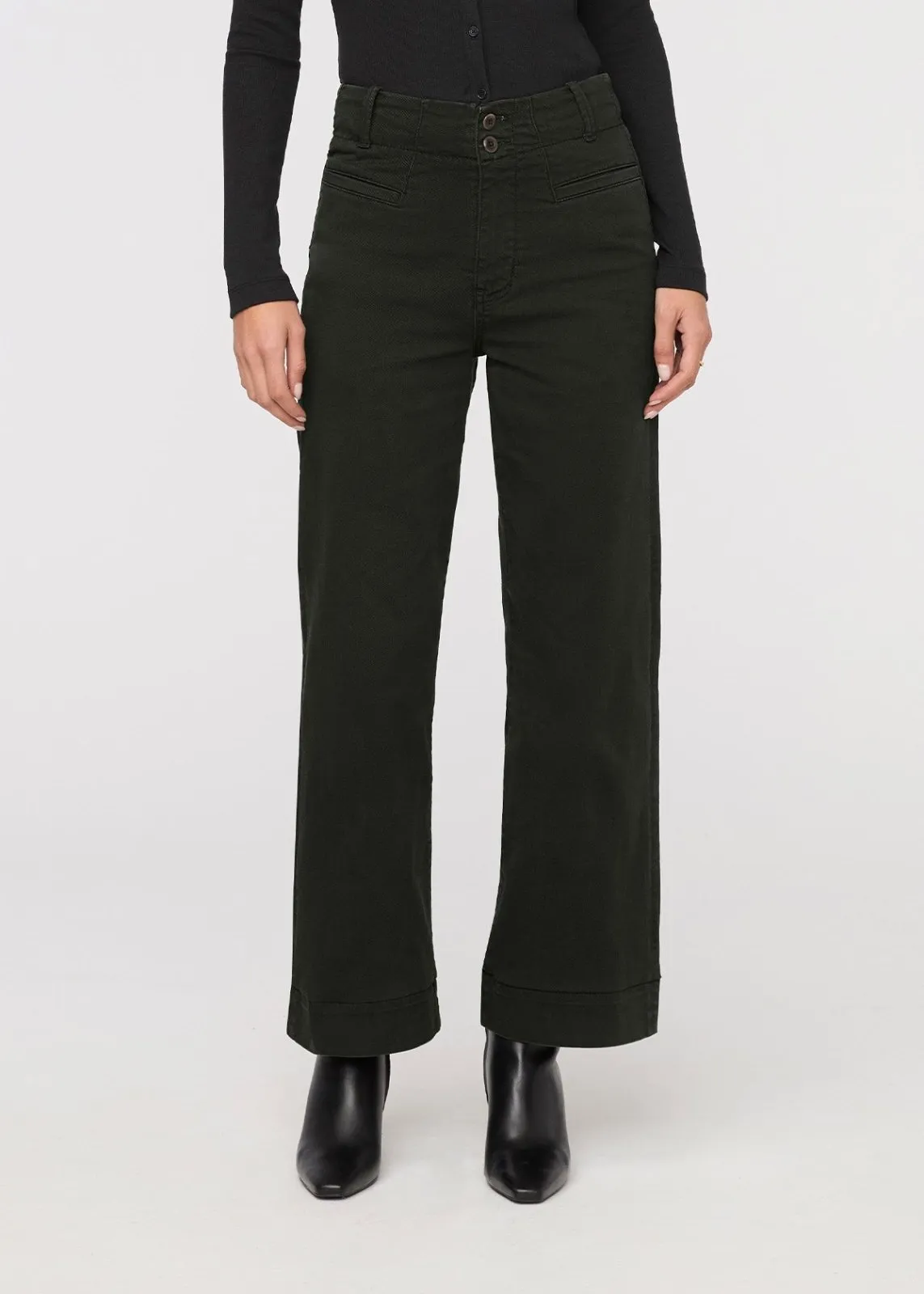 LuxTwill High Rise Trouser - Evergreen sold by DUER product image thumbnail 2