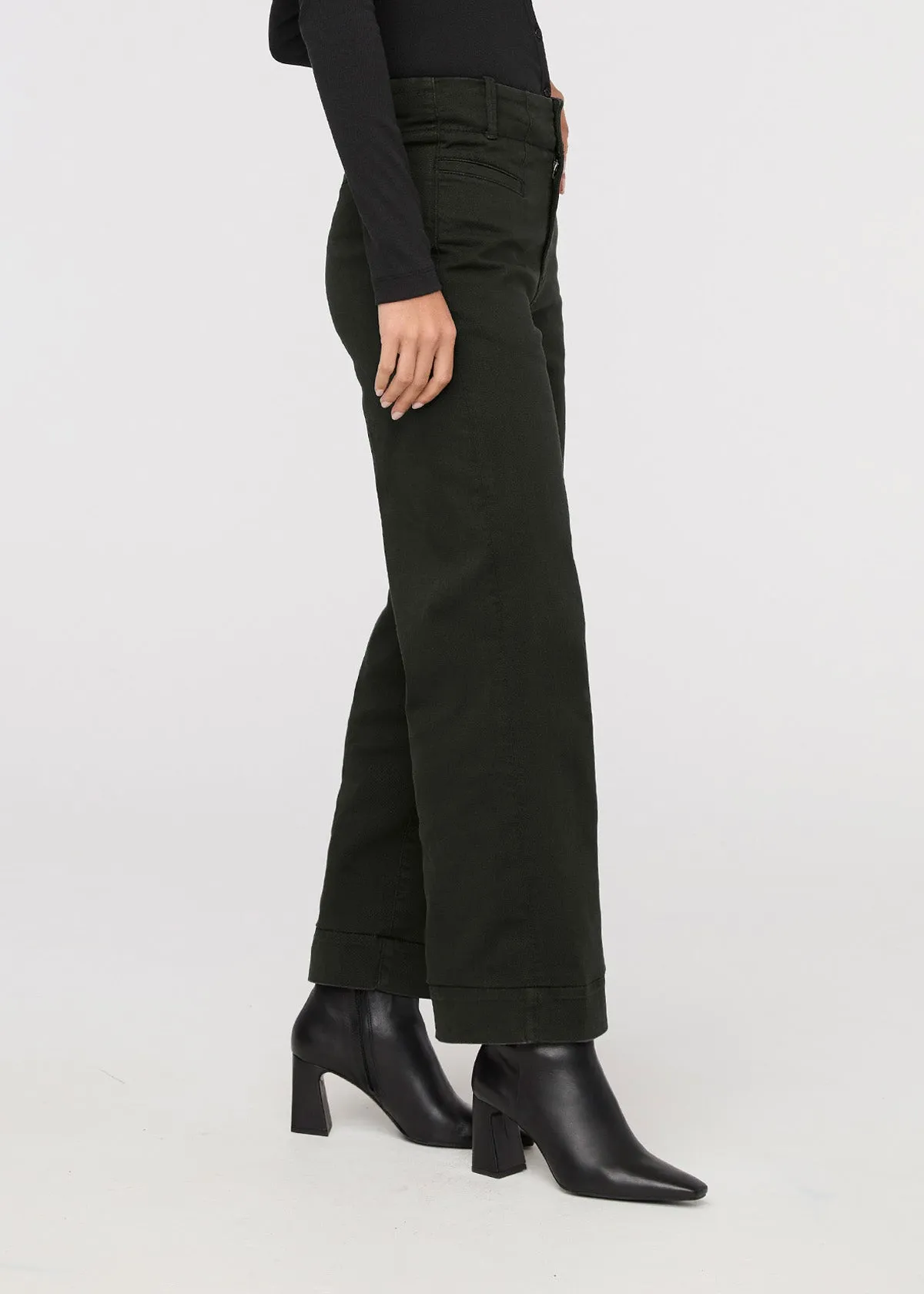 LuxTwill High Rise Trouser - Evergreen sold by DUER product image thumbnail 3