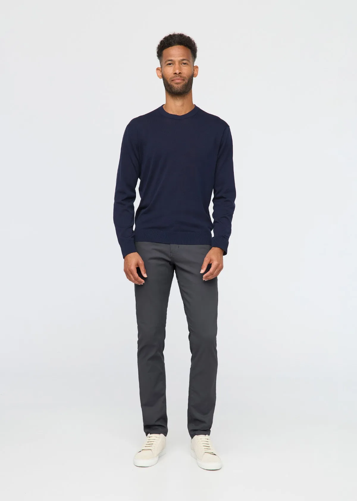 NuStretch Slim Straight Trouser - Charcoal sold by DUER