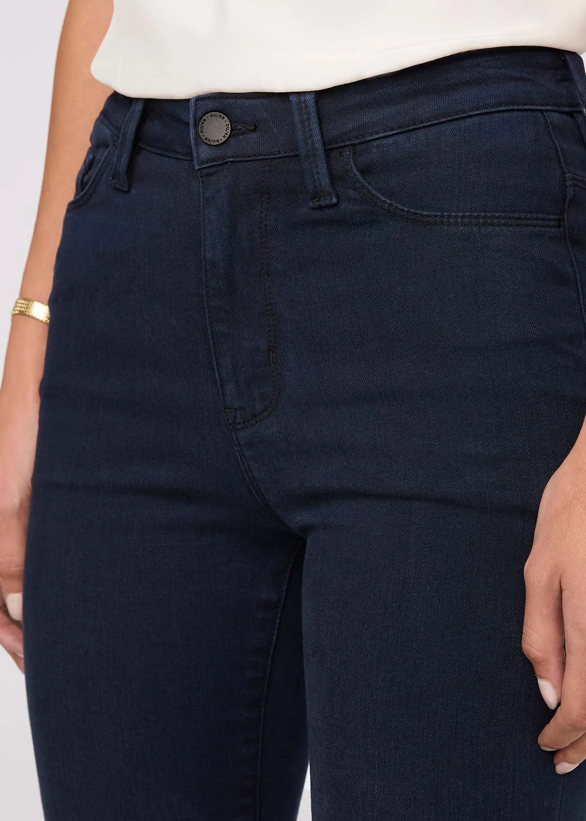 No Sweat Denim High Rise Flare - Dusk Blue sold by DUER product image thumbnail 5