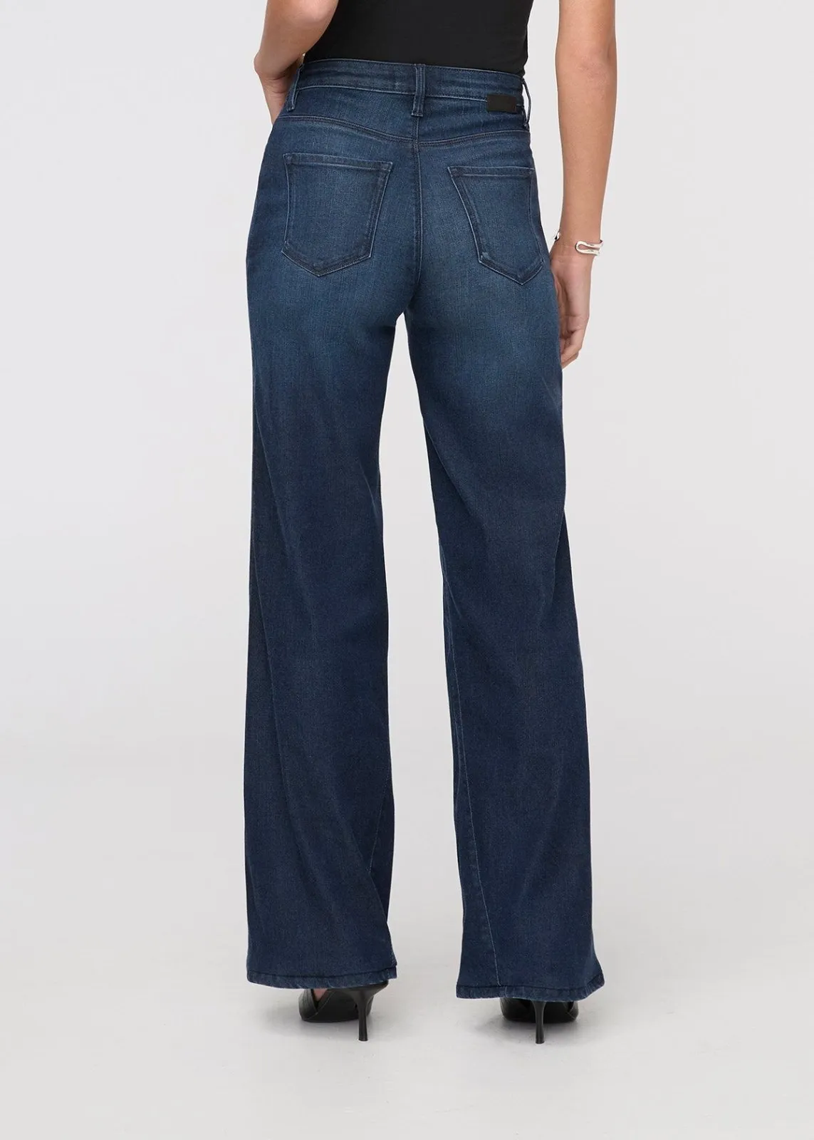 No Sweat Denim High Rise Wide Leg - Nostalgia Tone sold by DUER product image thumbnail 4
