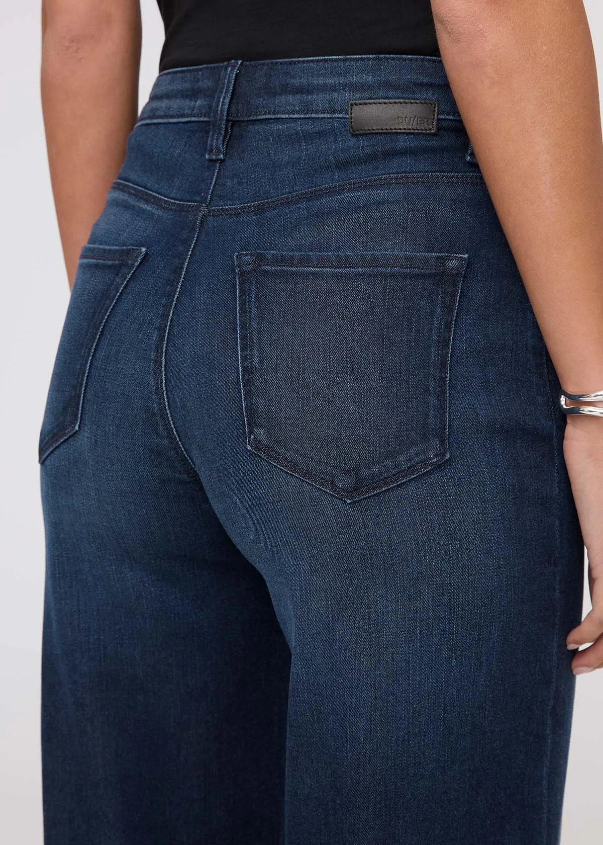 No Sweat Denim High Rise Wide Leg - Nostalgia Tone sold by DUER product image thumbnail 5