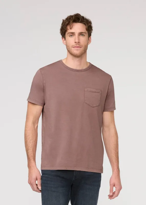 PurePima Vintage Pocket Tee - Washed Mauve sold by DUER