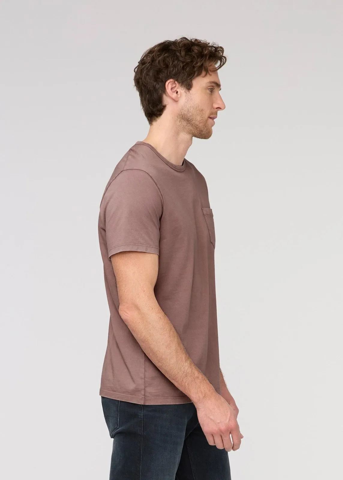 PurePima Vintage Pocket Tee - Washed Mauve sold by DUER product image thumbnail 3