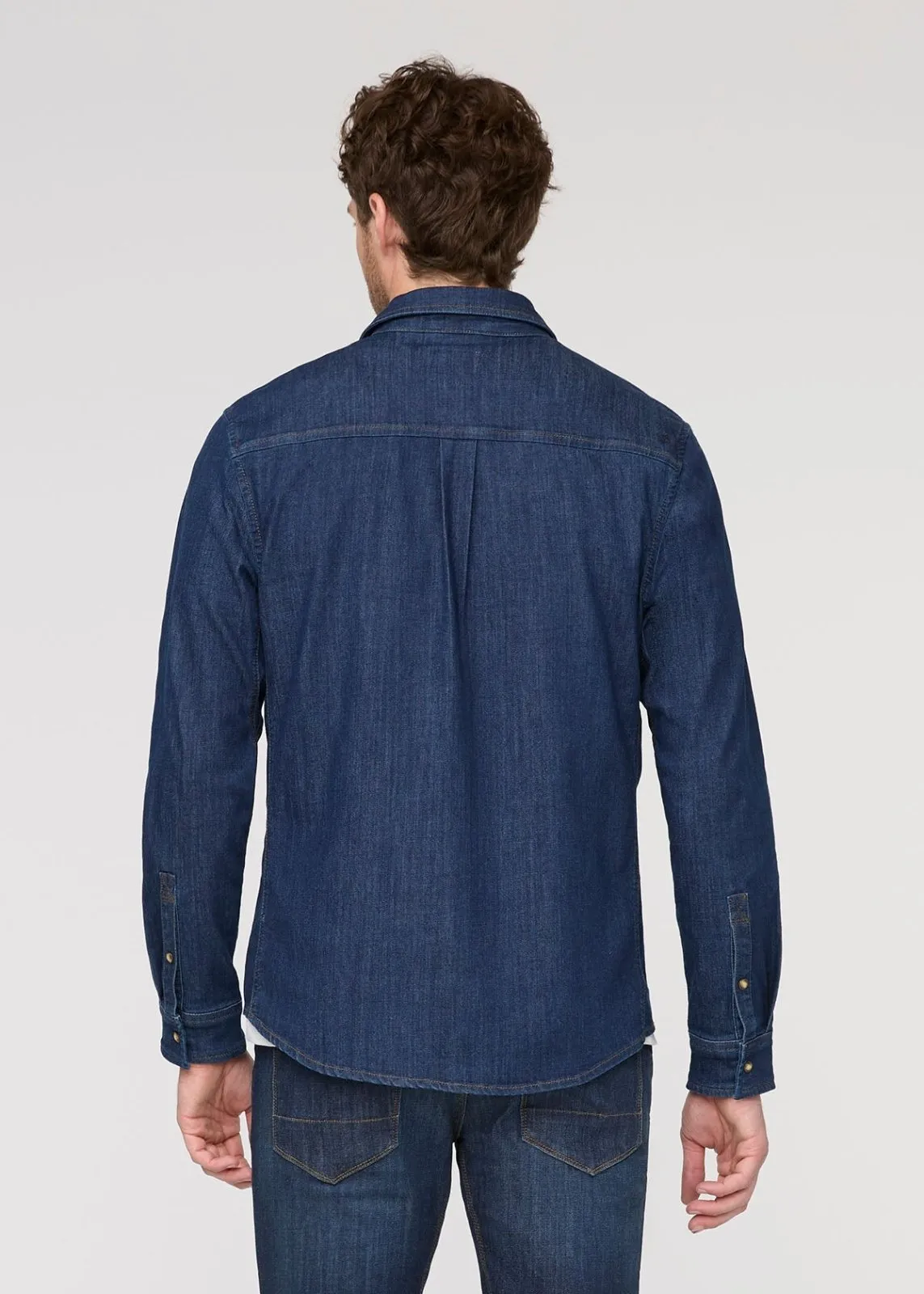 Performance Denim Lite Two-Pocket Shirt - Dark Stone sold by DUER product image thumbnail 4