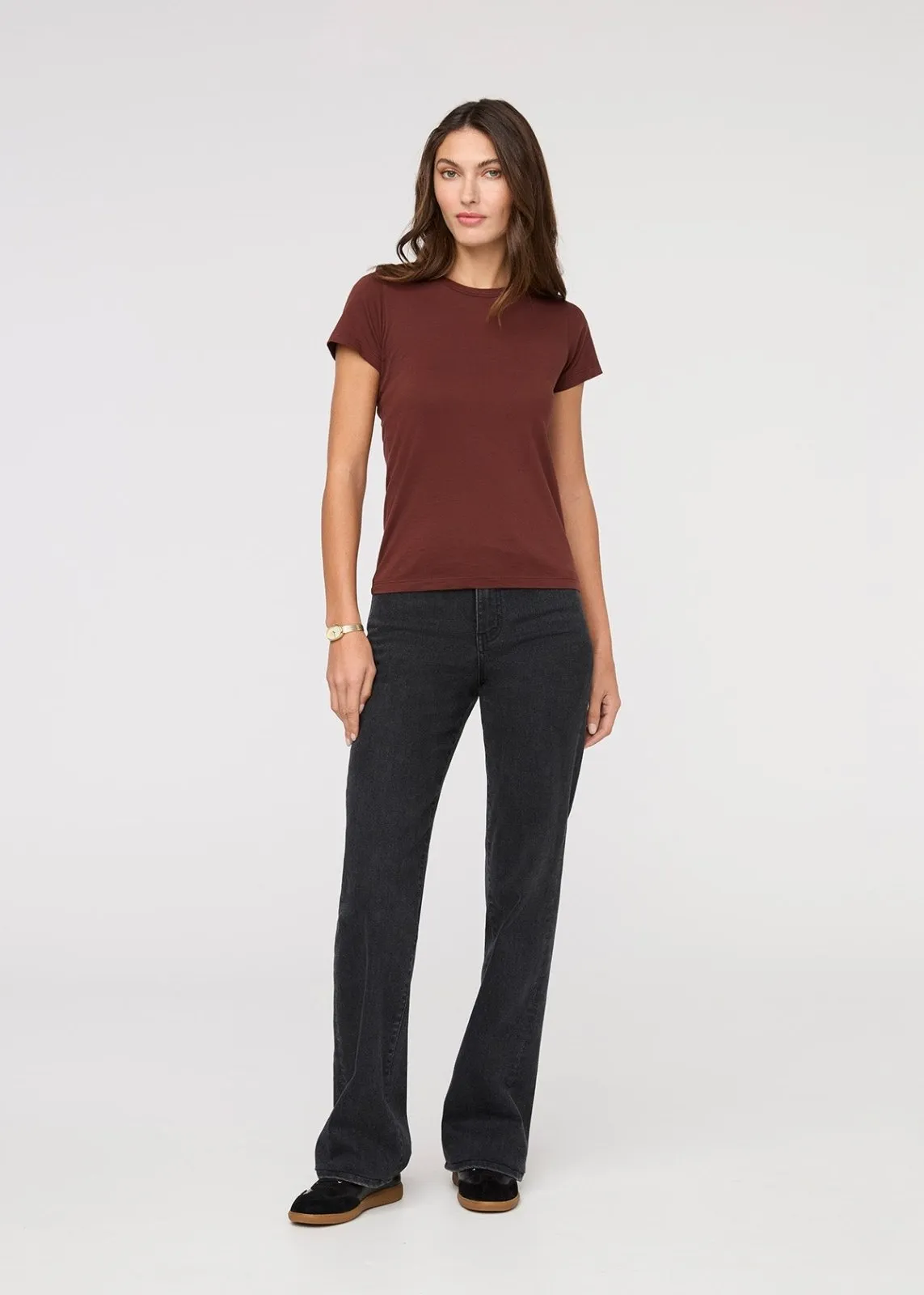 PurePima Slim Crew - Rich Maroon sold by DUER product image thumbnail 2