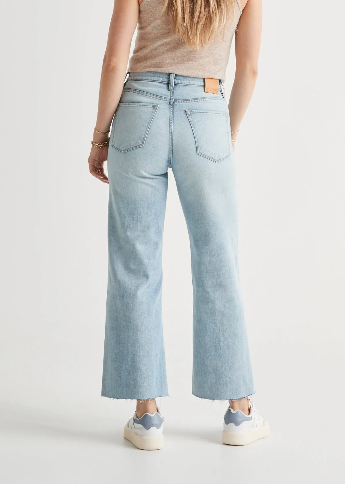 Midweight Denim Wide Leg (Button Fly) - Coastal Blue sold by DUER product image thumbnail 4