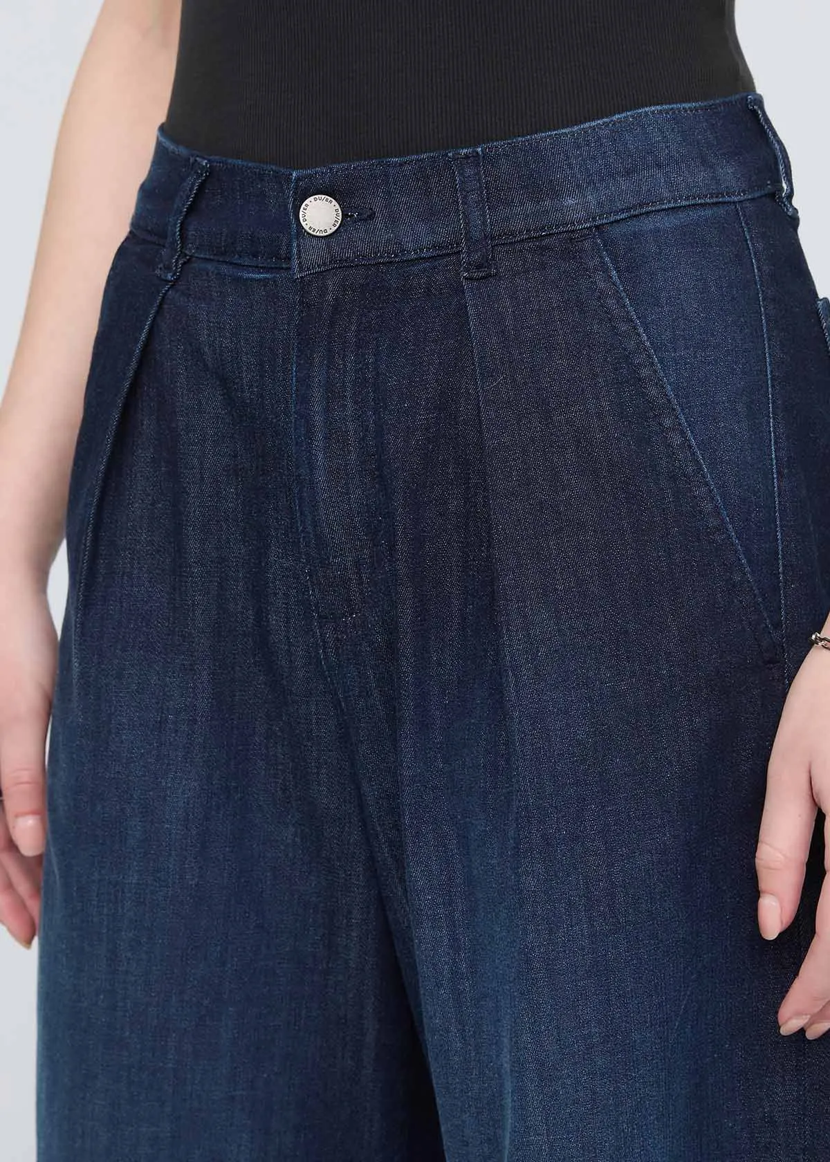 Performance Denim Lite Pleated Pant - Modern Rinse sold by DUER product image thumbnail 5