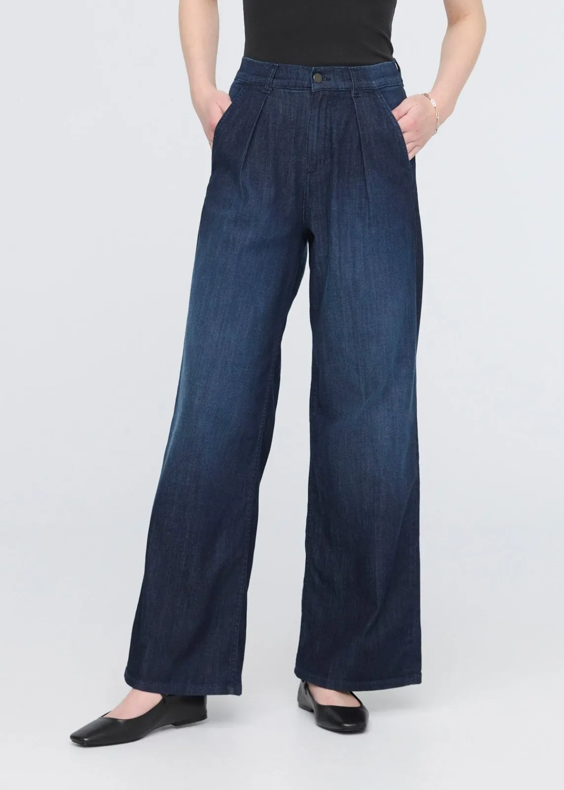 Performance Denim Lite Pleated Pant - Modern Rinse sold by DUER product image thumbnail 2