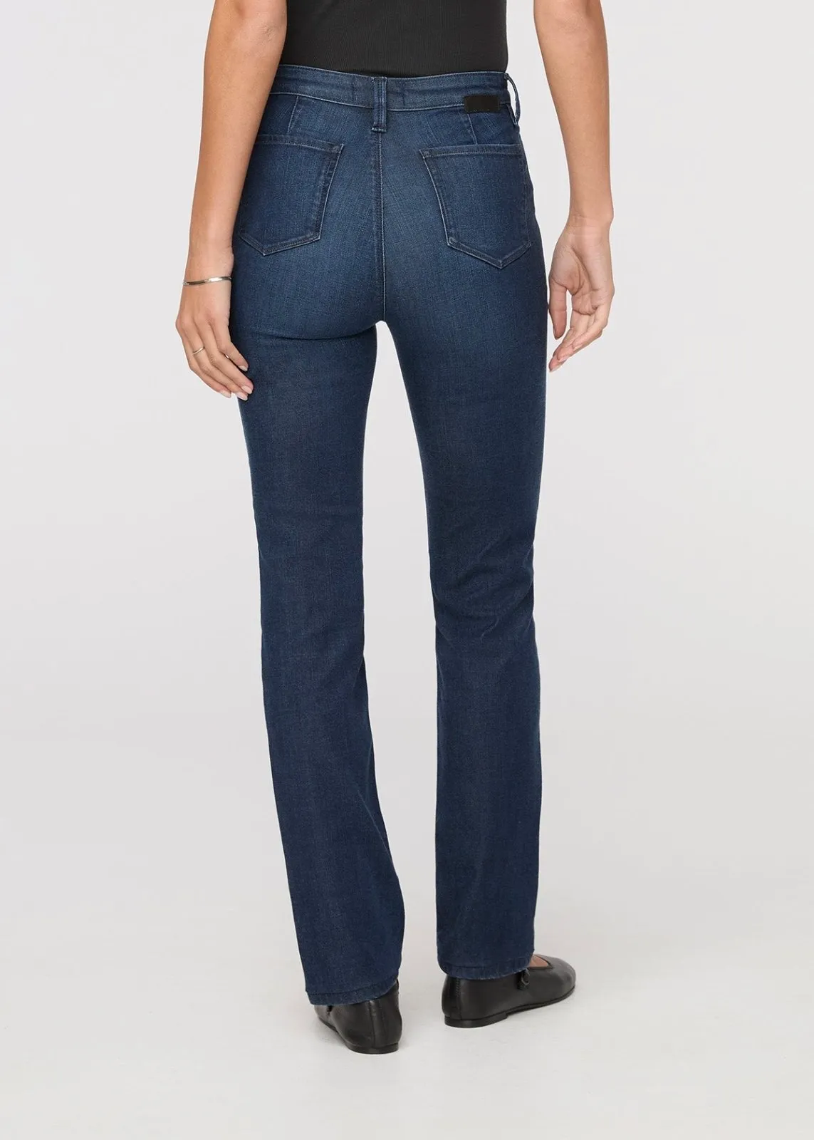 No Sweat Denim High Rise Slim Straight - Worn Rinse sold by DUER product image thumbnail 4