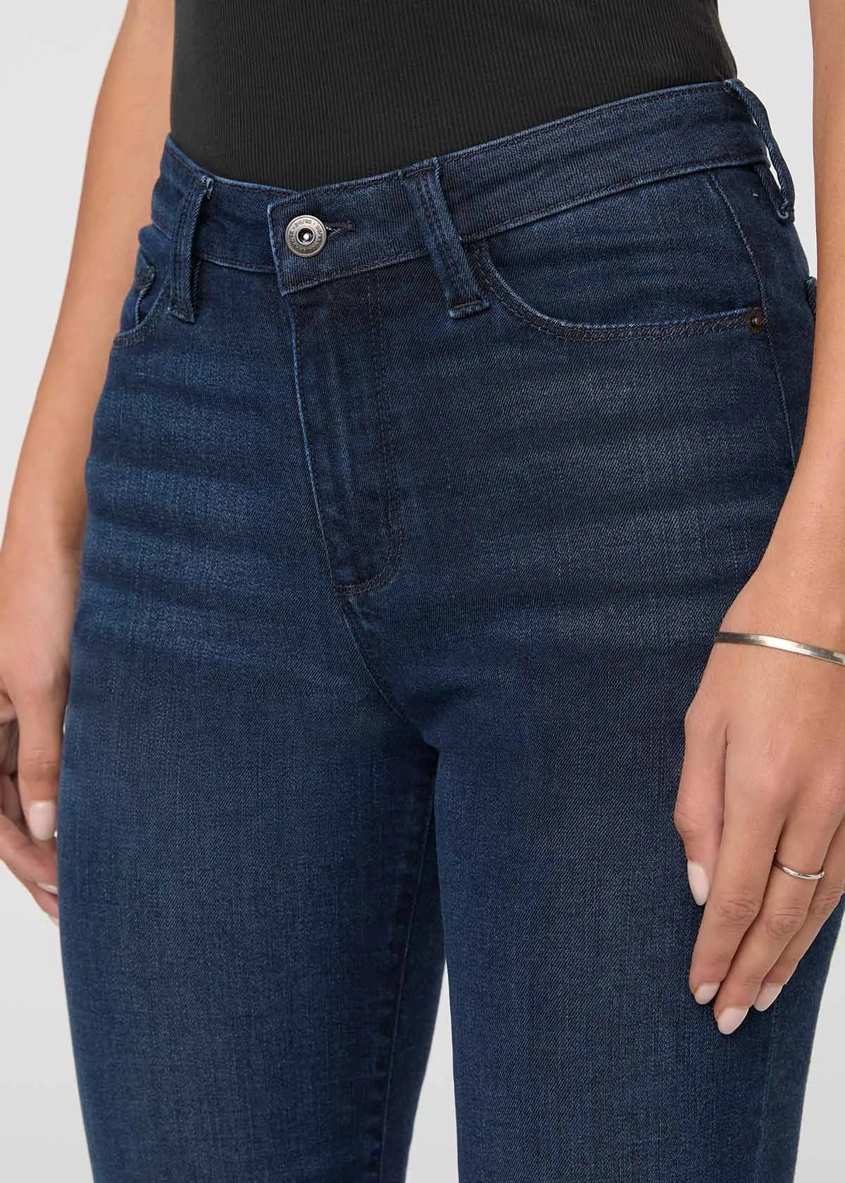 No Sweat Denim High Rise Slim Straight - Worn Rinse sold by DUER product image thumbnail 5