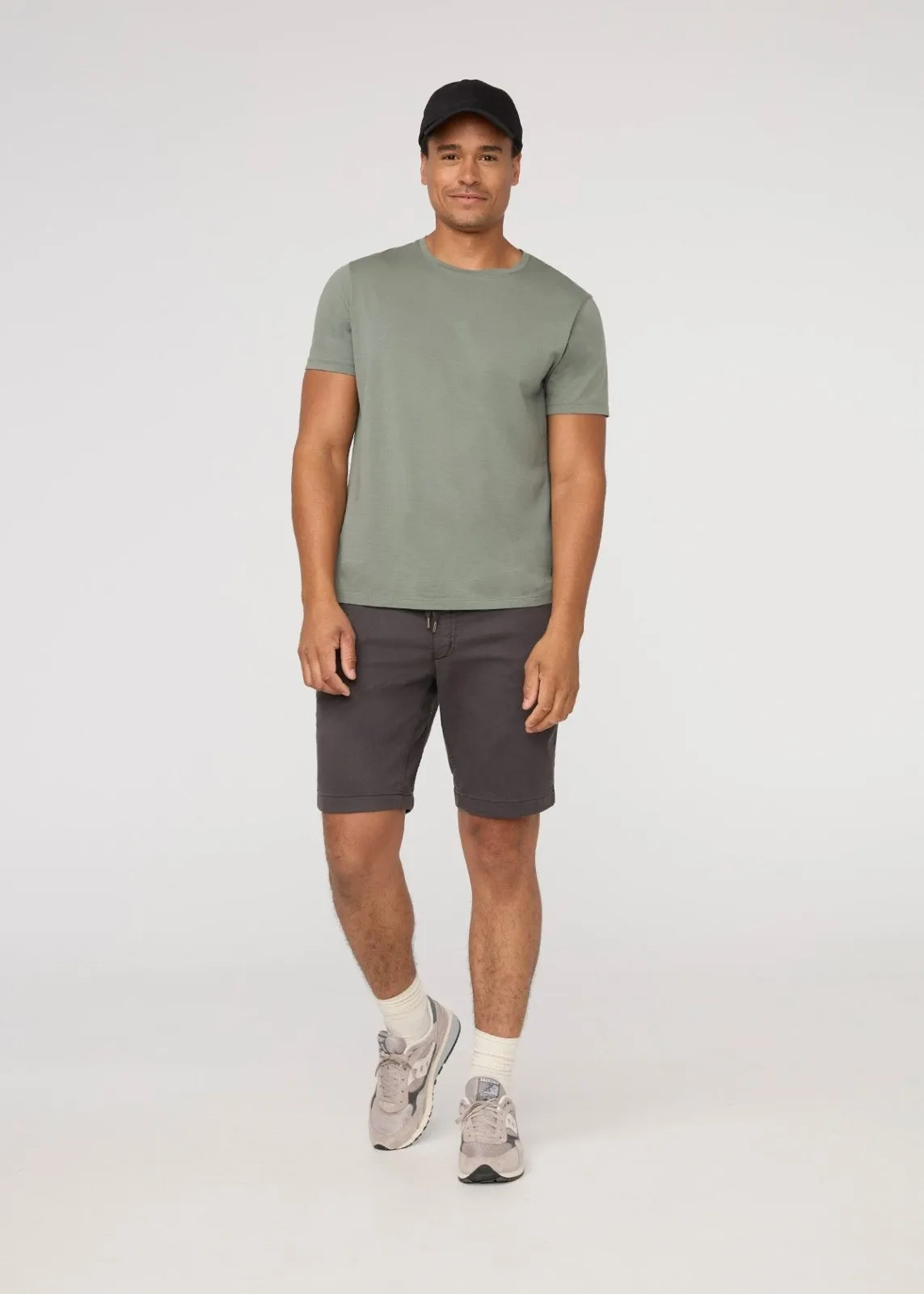 No Sweat Essential Short - Charcoal sold by DUER
