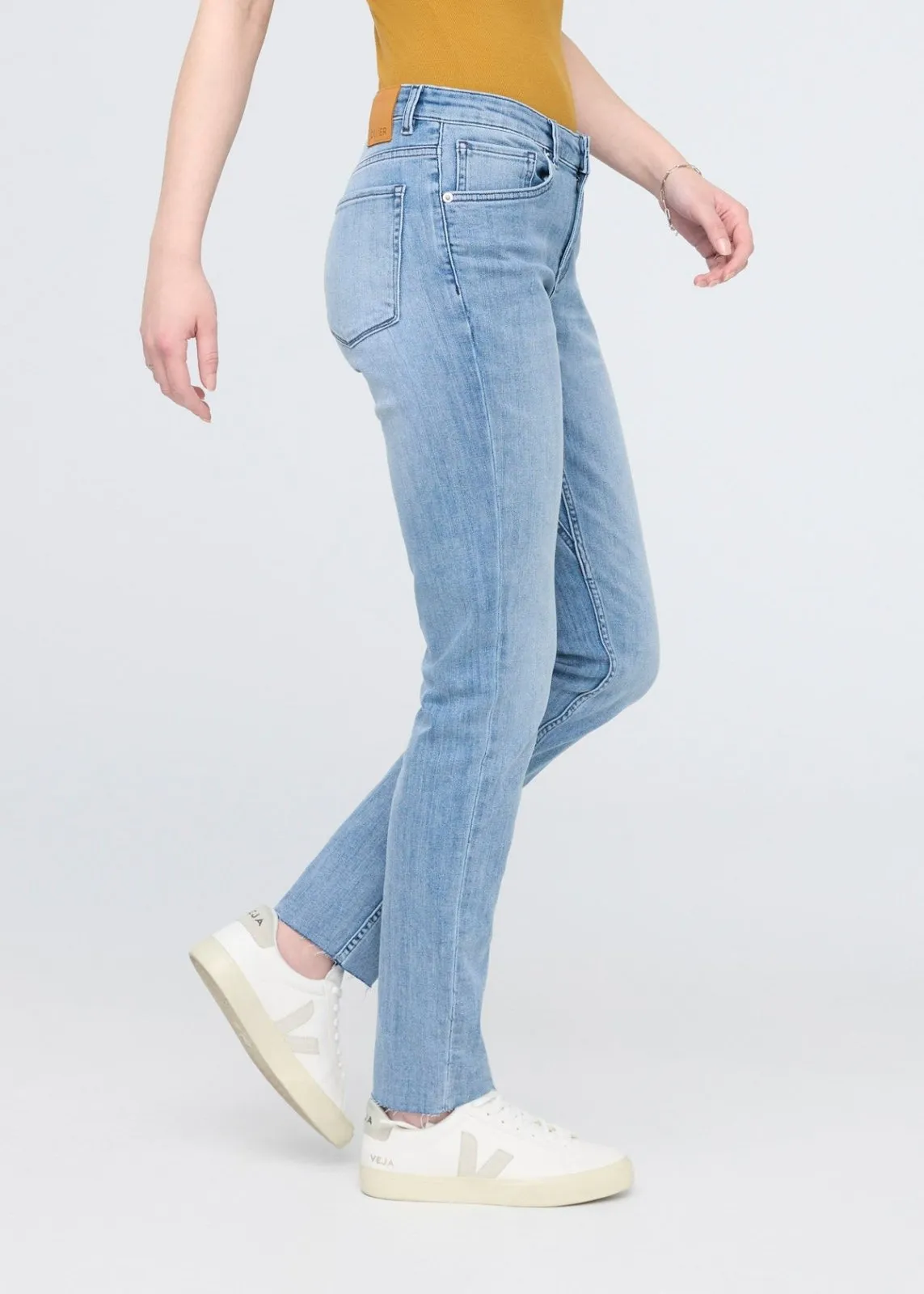 Performance Denim Girlfriend - Hazy Blue (raw hem) sold by DUER product image thumbnail 3