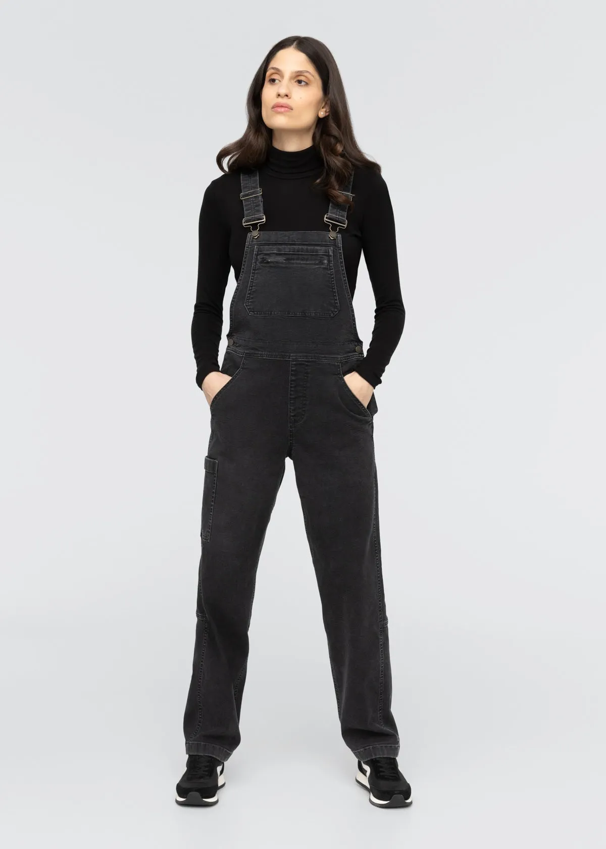 Stretch Canvas Overall - Black sold by DUER