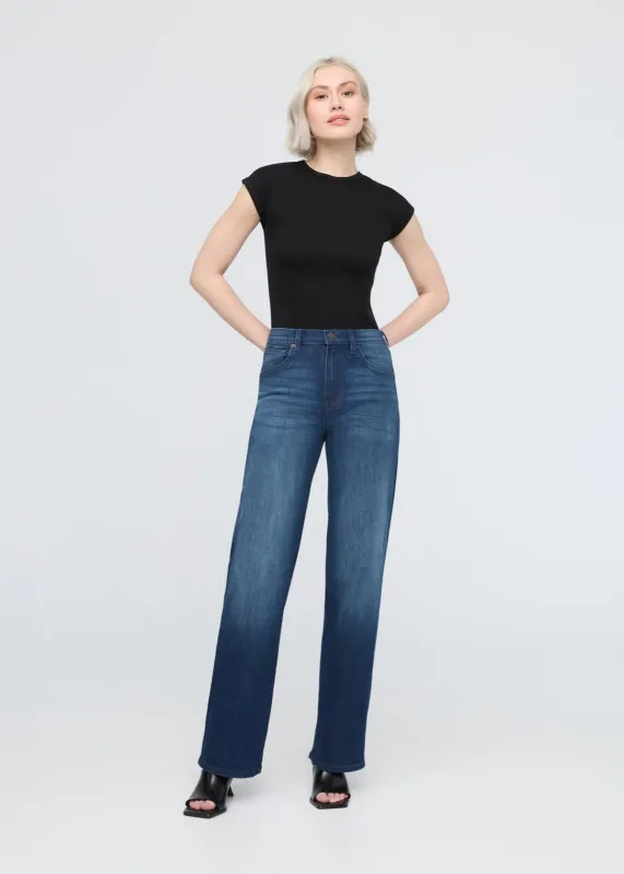 Performance Denim+ High Rise Straight - Moonlight sold by DUER
