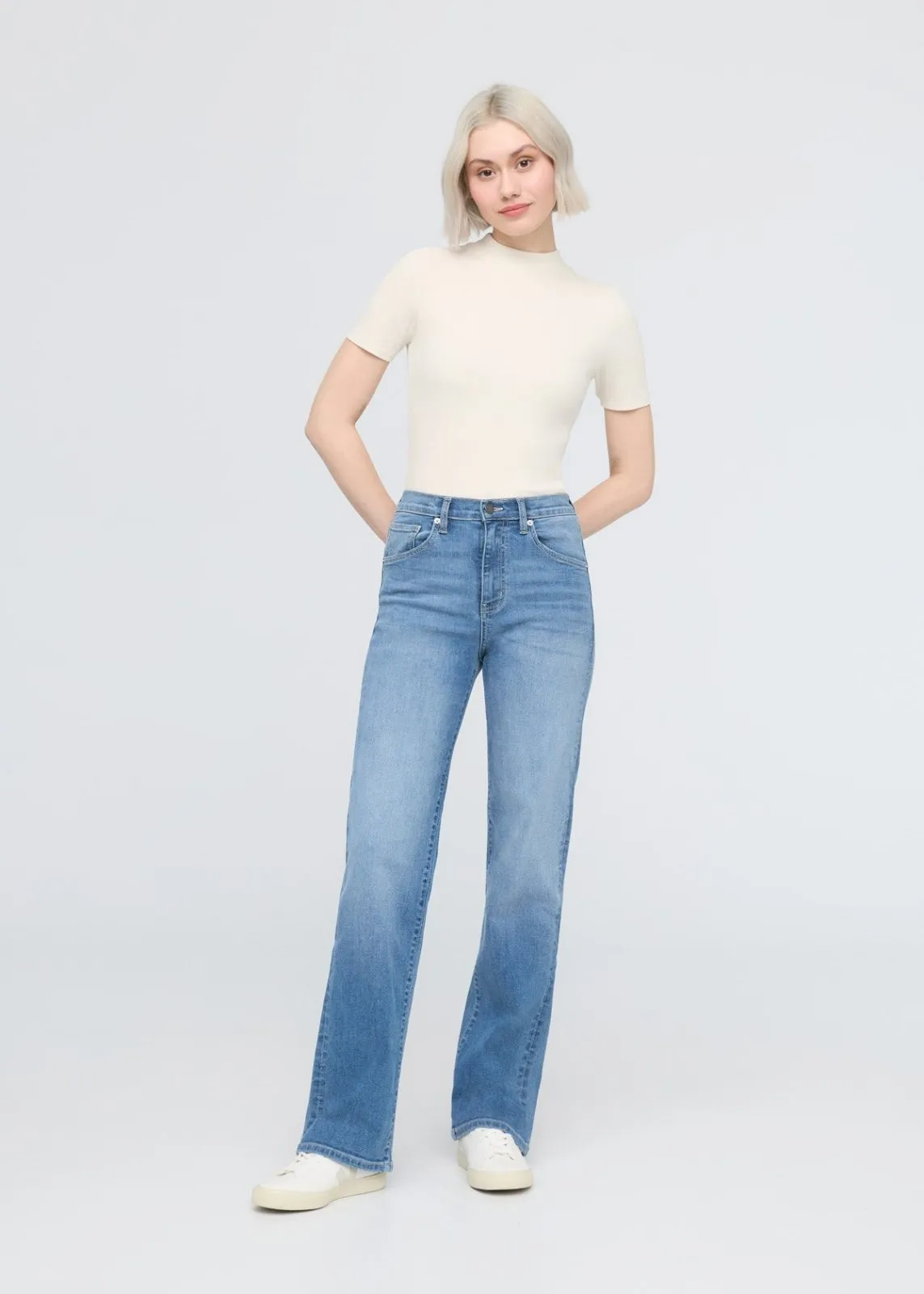 Performance Denim+ High Rise Straight - Vintage Seaside sold by DUER