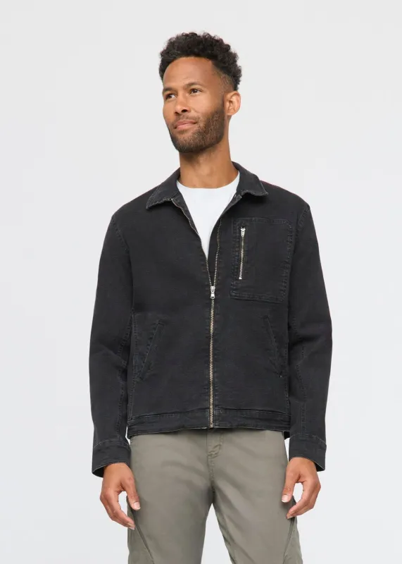 Stretch Canvas Utility Jacket - Black sold by DUER