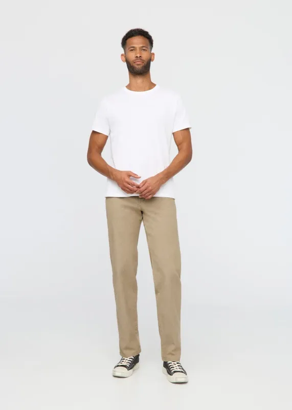 Stretch Canvas Relaxed Straight Chino - Tan sold by DUER