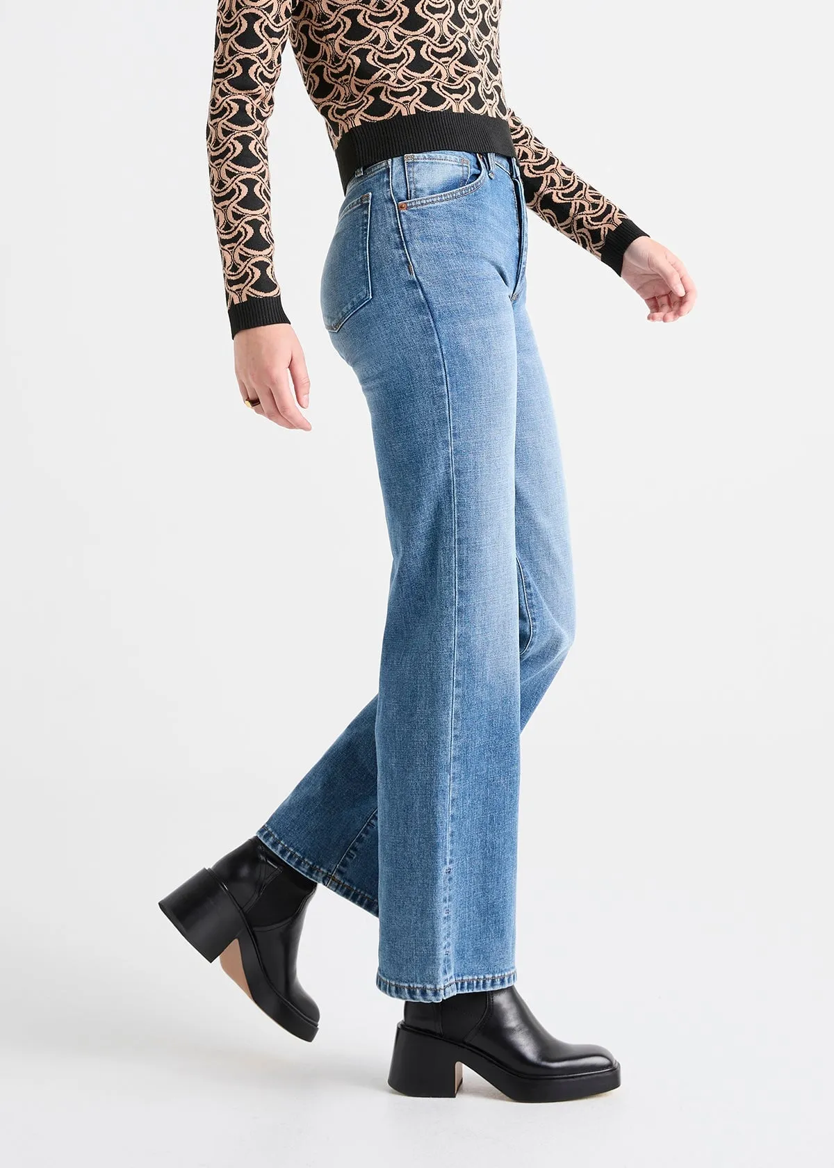 Midweight Denim Wide Leg (Button Fly) - Vintage sold by DUER product image thumbnail 3
