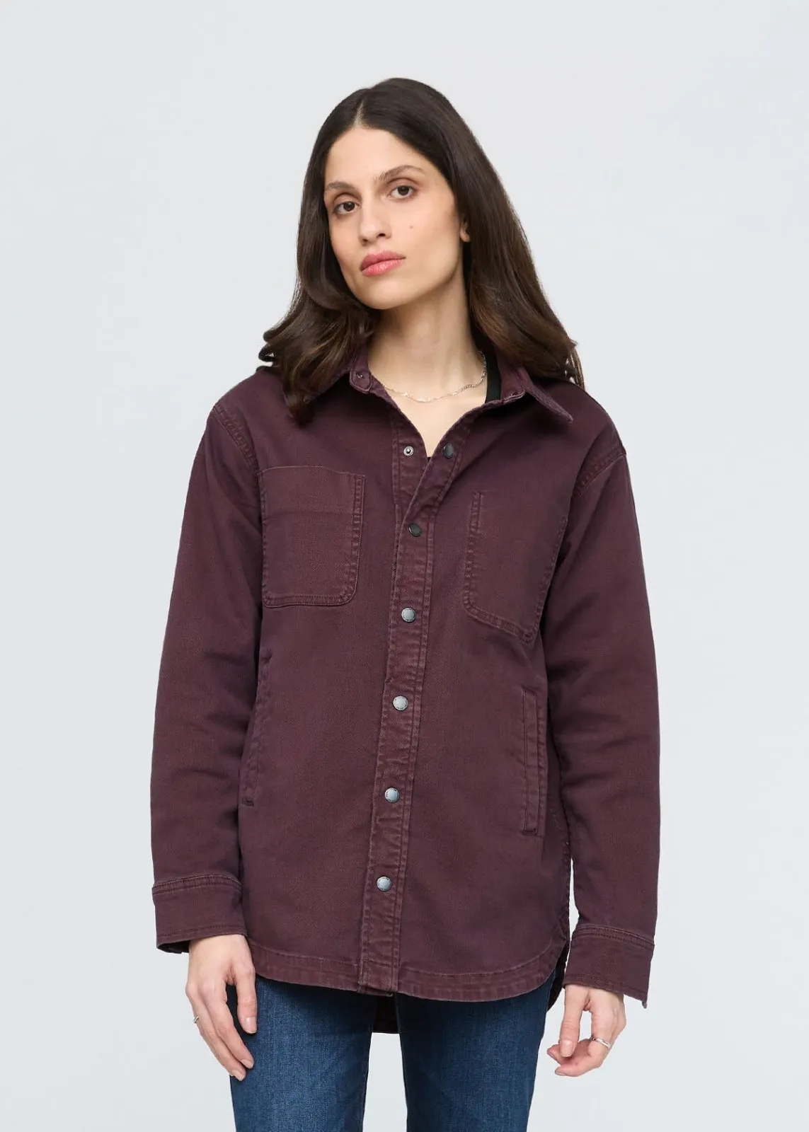 LuxTwill Overshirt - Raisin sold by DUER