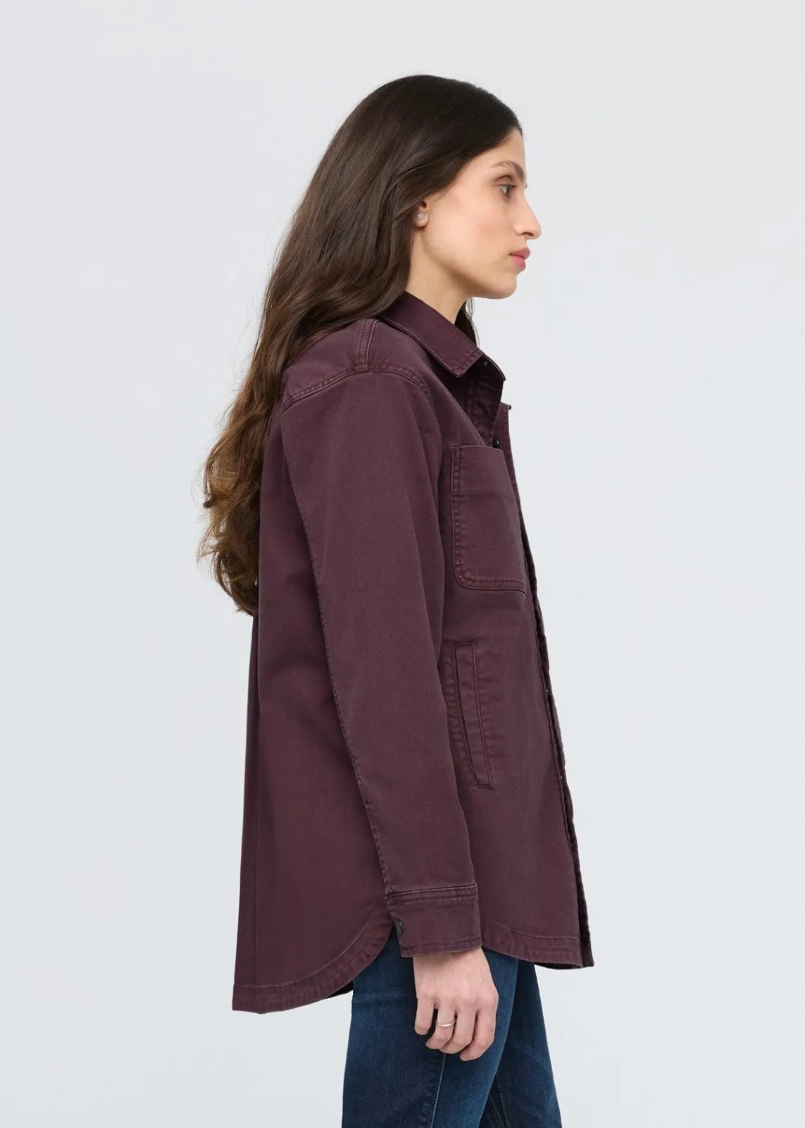 LuxTwill Overshirt - Raisin sold by DUER product image thumbnail 3