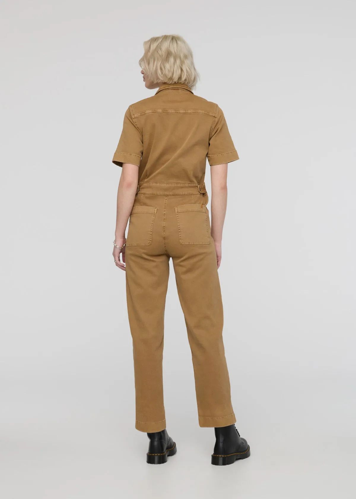 LuxTwill Boiler Suit - Camel sold by DUER product image thumbnail 3
