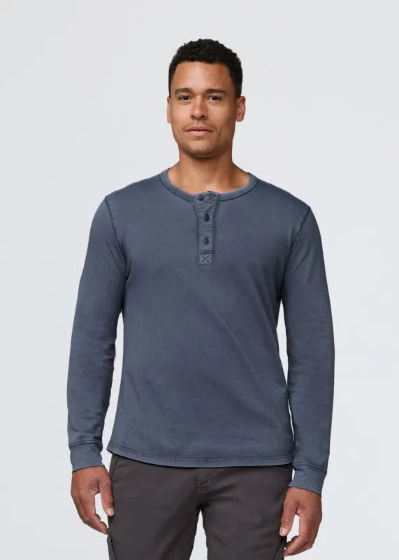 PurePima Vintage Henley - Washed Indigo sold by DUER