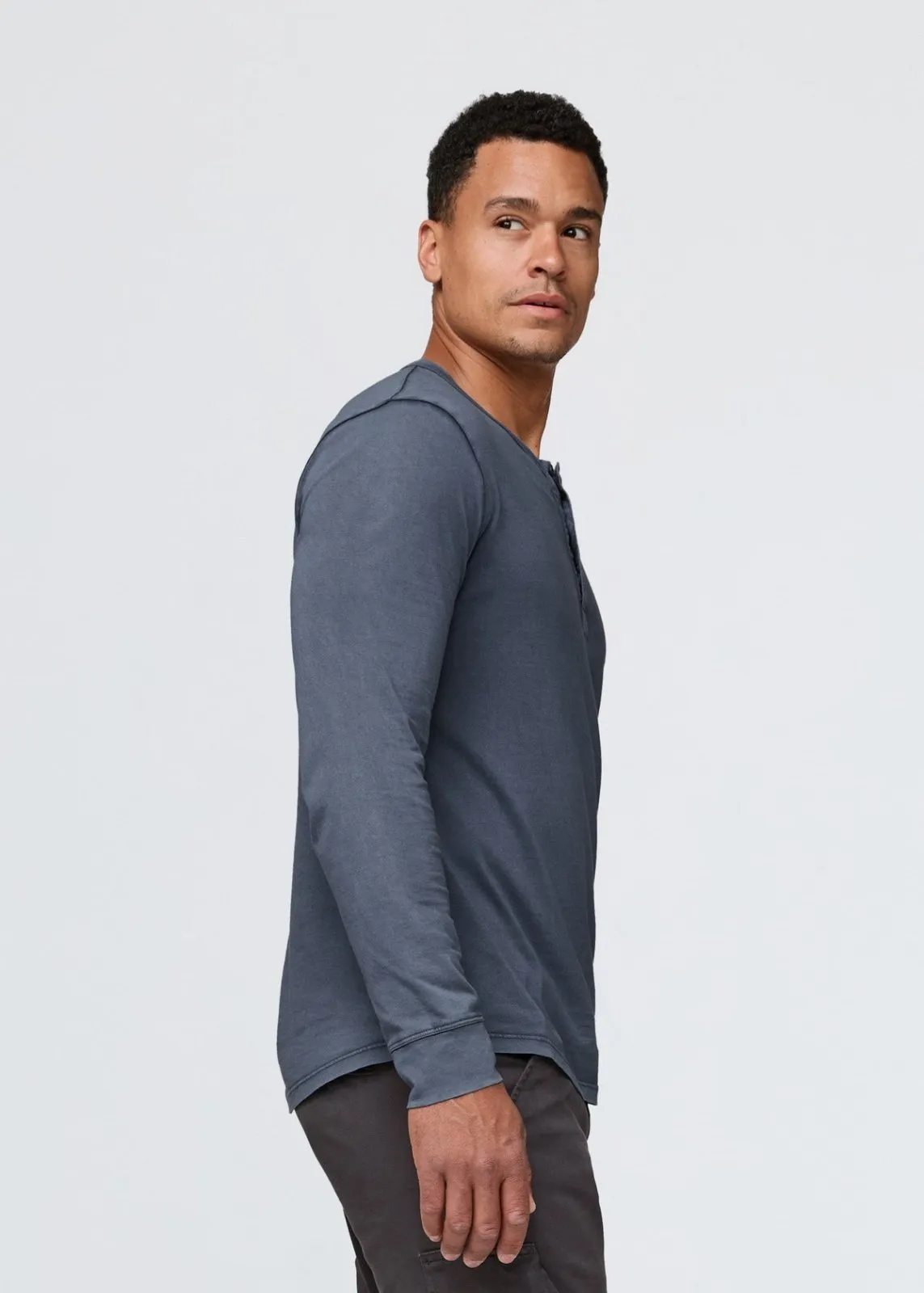 PurePima Vintage Henley - Washed Indigo sold by DUER product image thumbnail 3