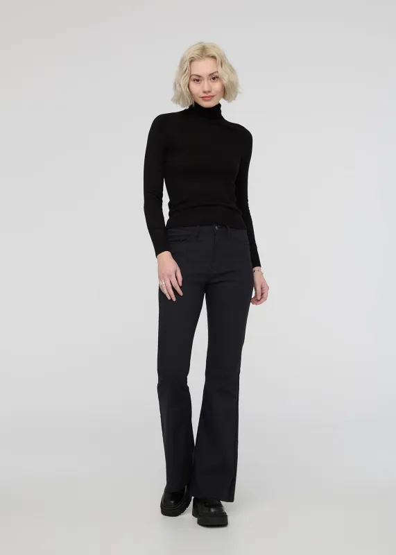 NuStretch High Rise Flare - Black sold by DUER