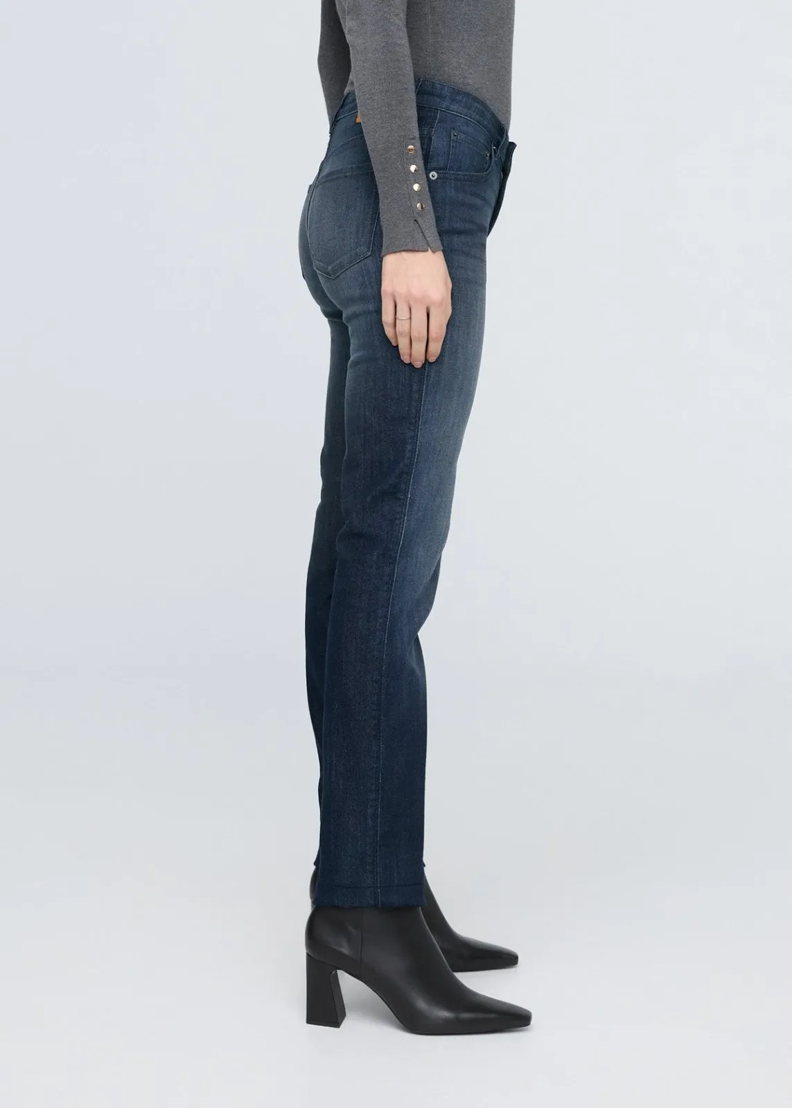 Performance Denim Mid Rise Slim Straight - Nostalgia Tone sold by DUER product image thumbnail 3