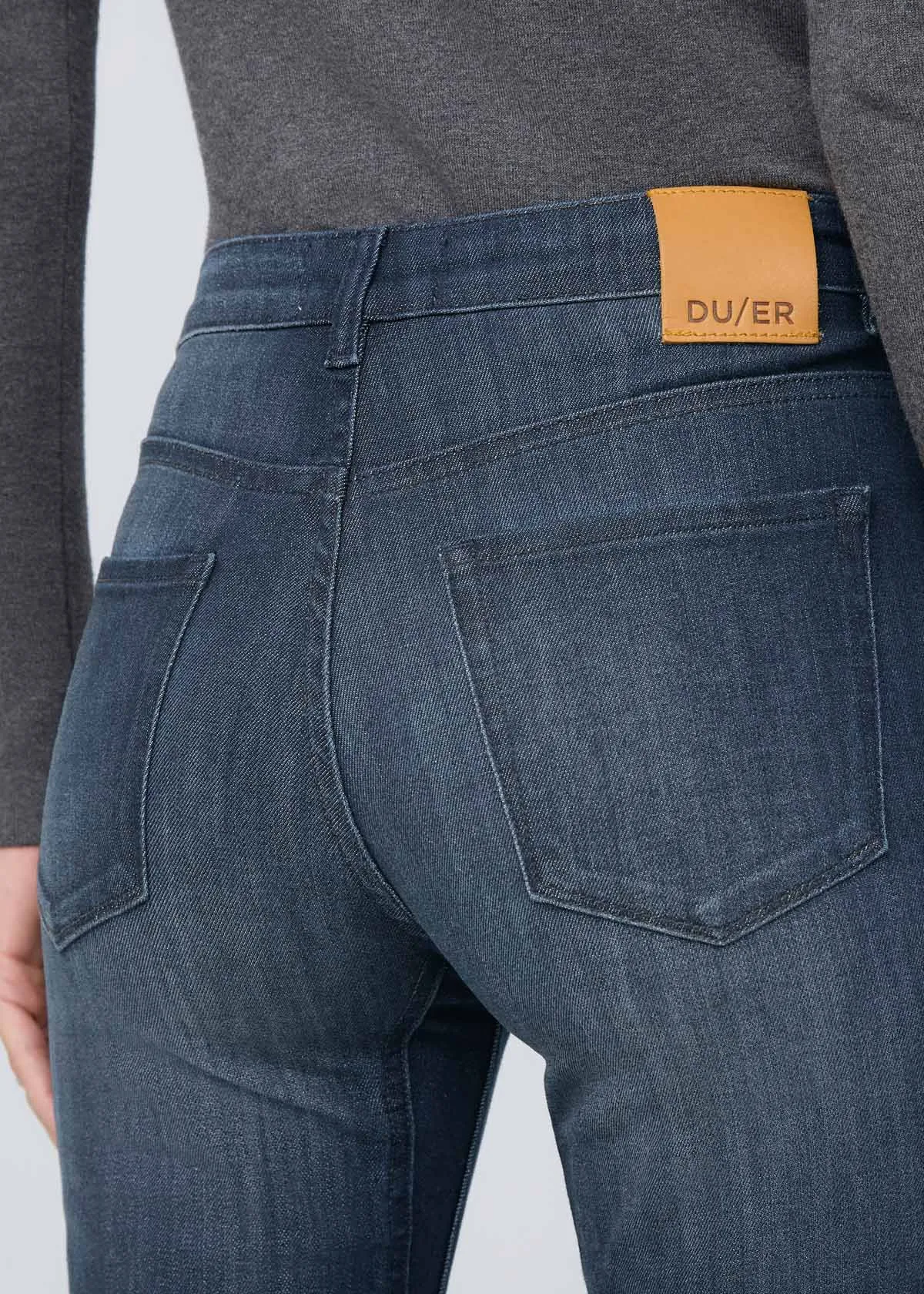 Performance Denim Mid Rise Slim Straight - Nostalgia Tone sold by DUER product image thumbnail 5