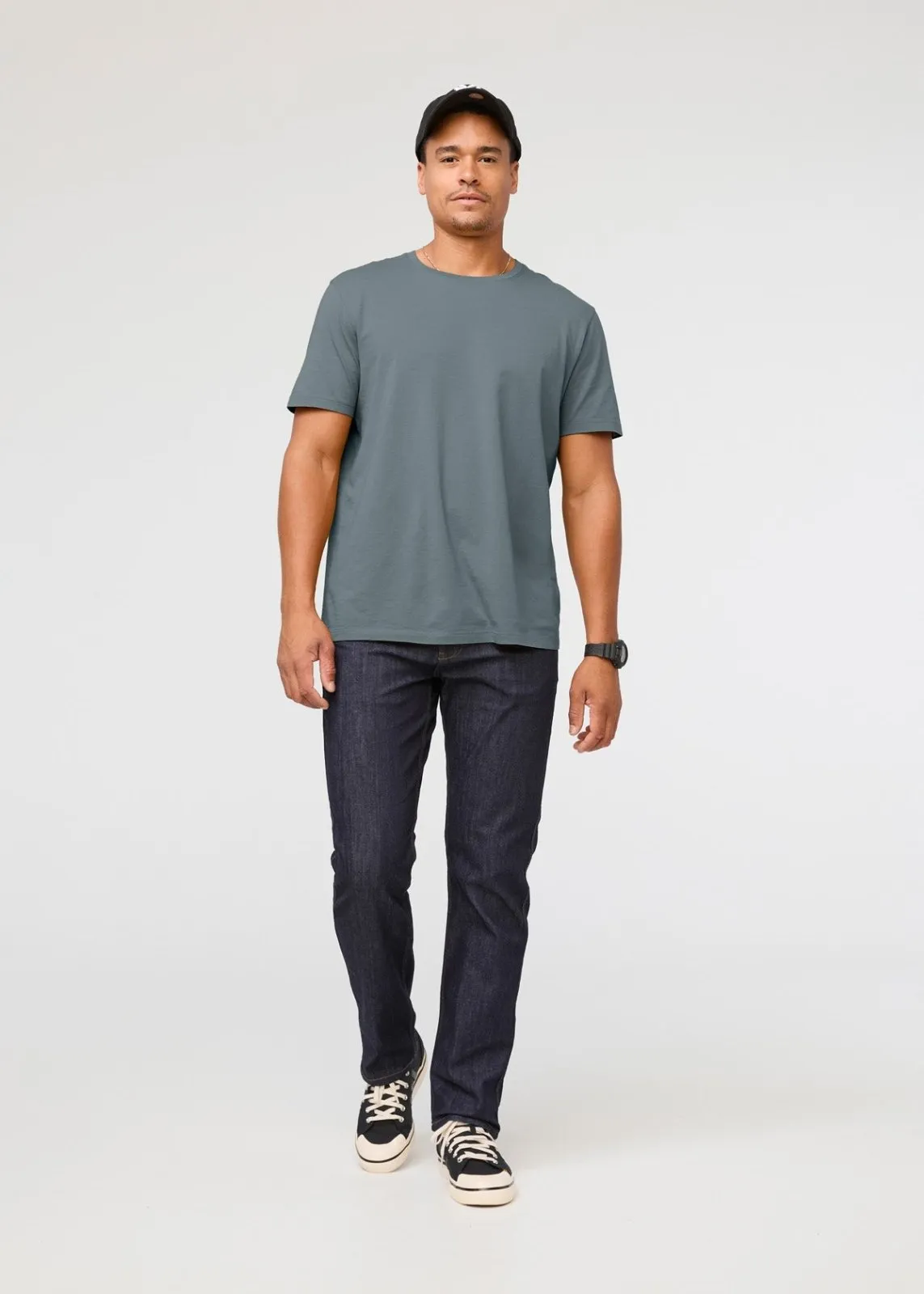 PurePima Only Tee - Stone Blue sold by DUER product image thumbnail 2