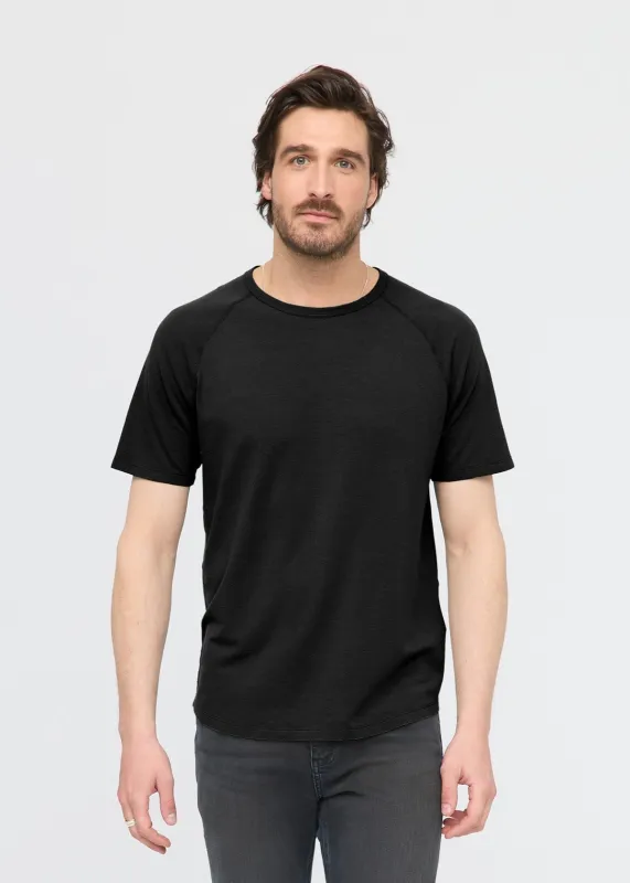 Air Flow Pique Tee - Black sold by DUER