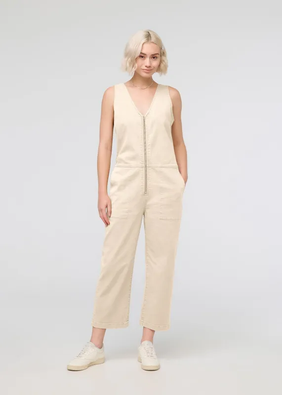 LuxTwill Jumpsuit - Ecru sold by DUER
