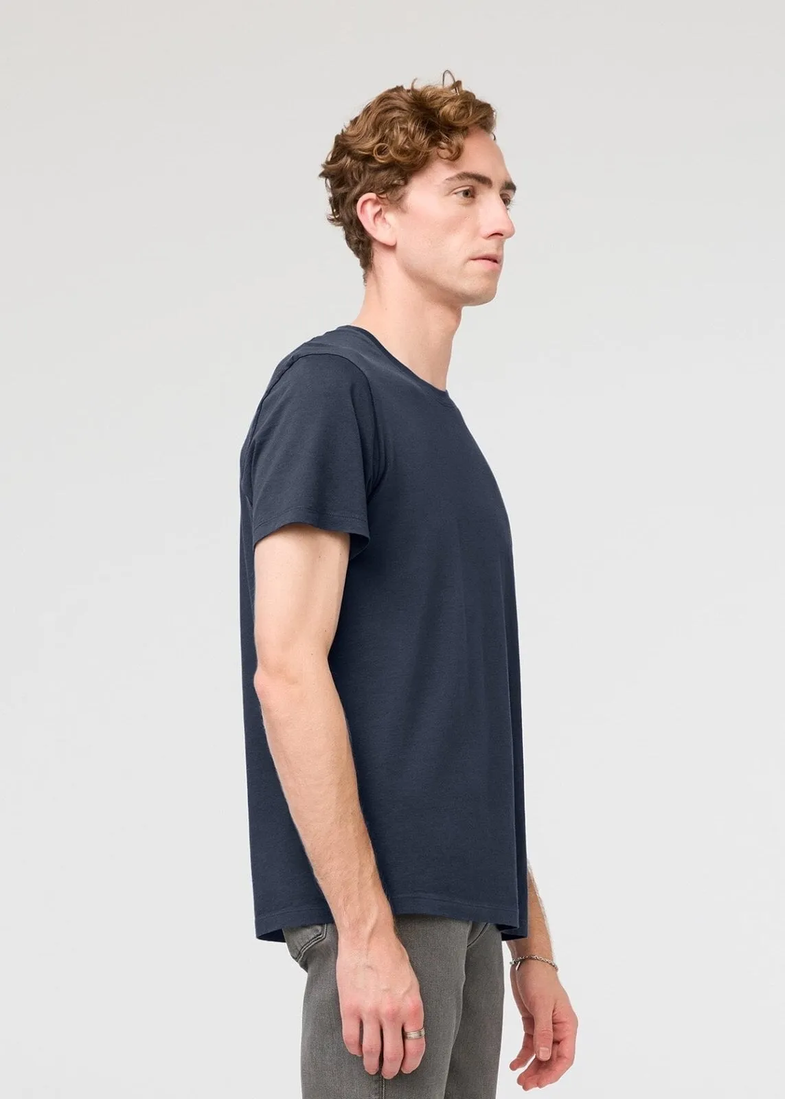 PurePima Only Tee - Navy sold by DUER product image thumbnail 3