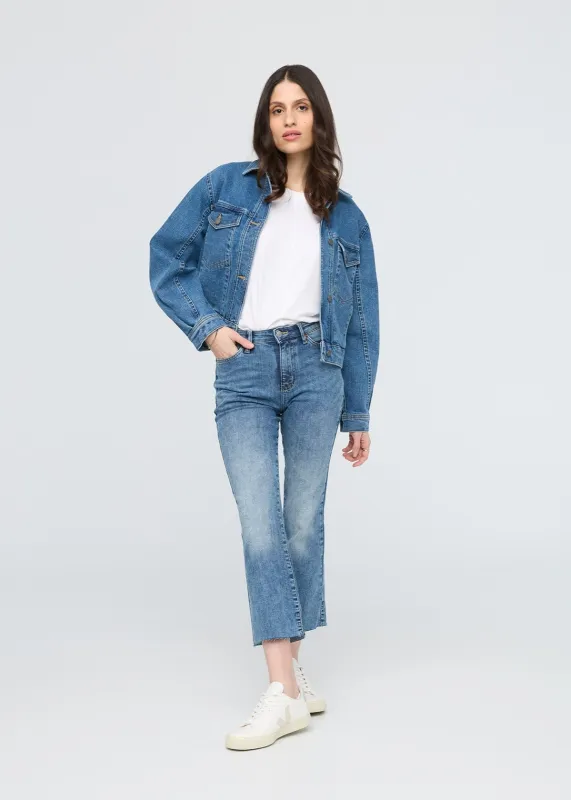 Performance Denim High Rise Kick Flare - Beach Blue sold by DUER