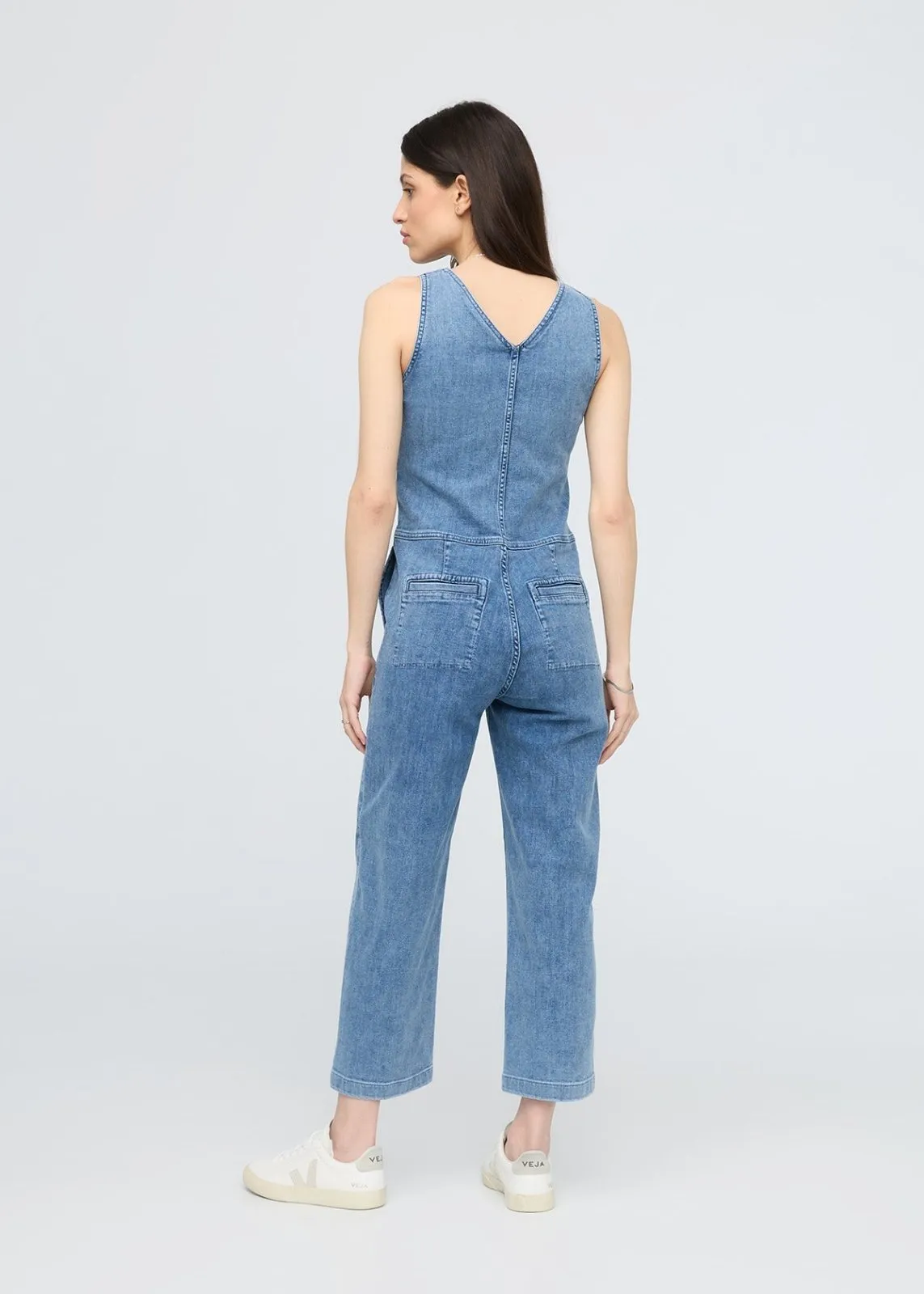 Performance Denim Jumpsuit - Light Stone sold by DUER product image thumbnail 3
