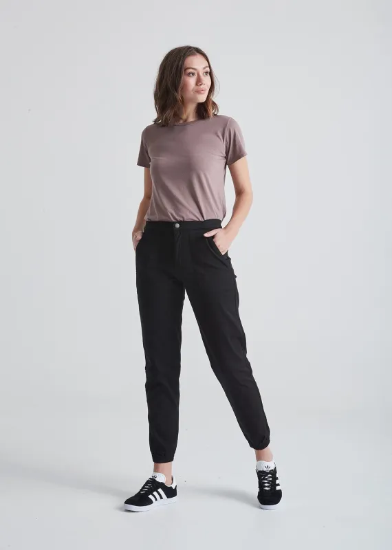 Live Free High Rise Jogger - Black sold by DUER