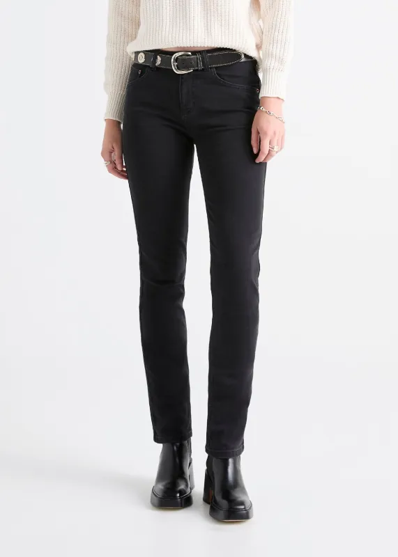 Performance Denim Mid Rise Slim Straight sold by DUER