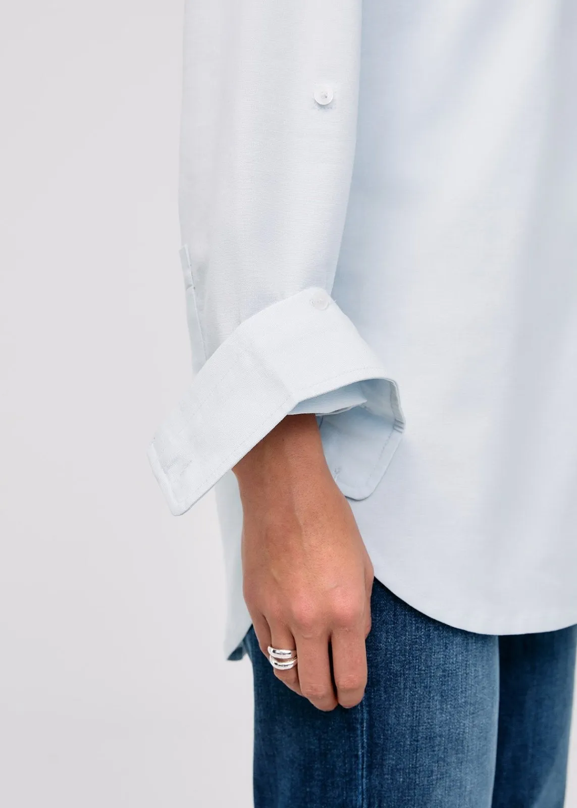 Effortless Oxford Relaxed Button Down - Fog Blue sold by DUER product image thumbnail 5