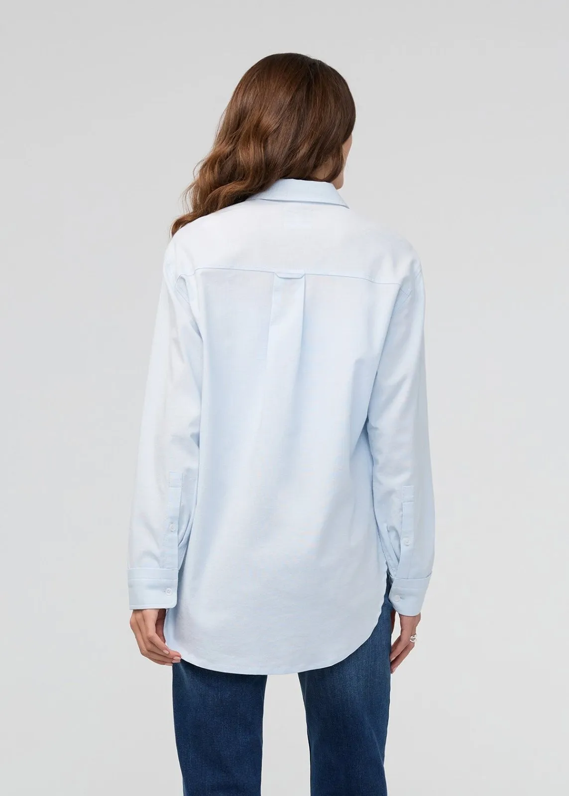 Effortless Oxford Relaxed Button Down - Fog Blue sold by DUER product image thumbnail 4