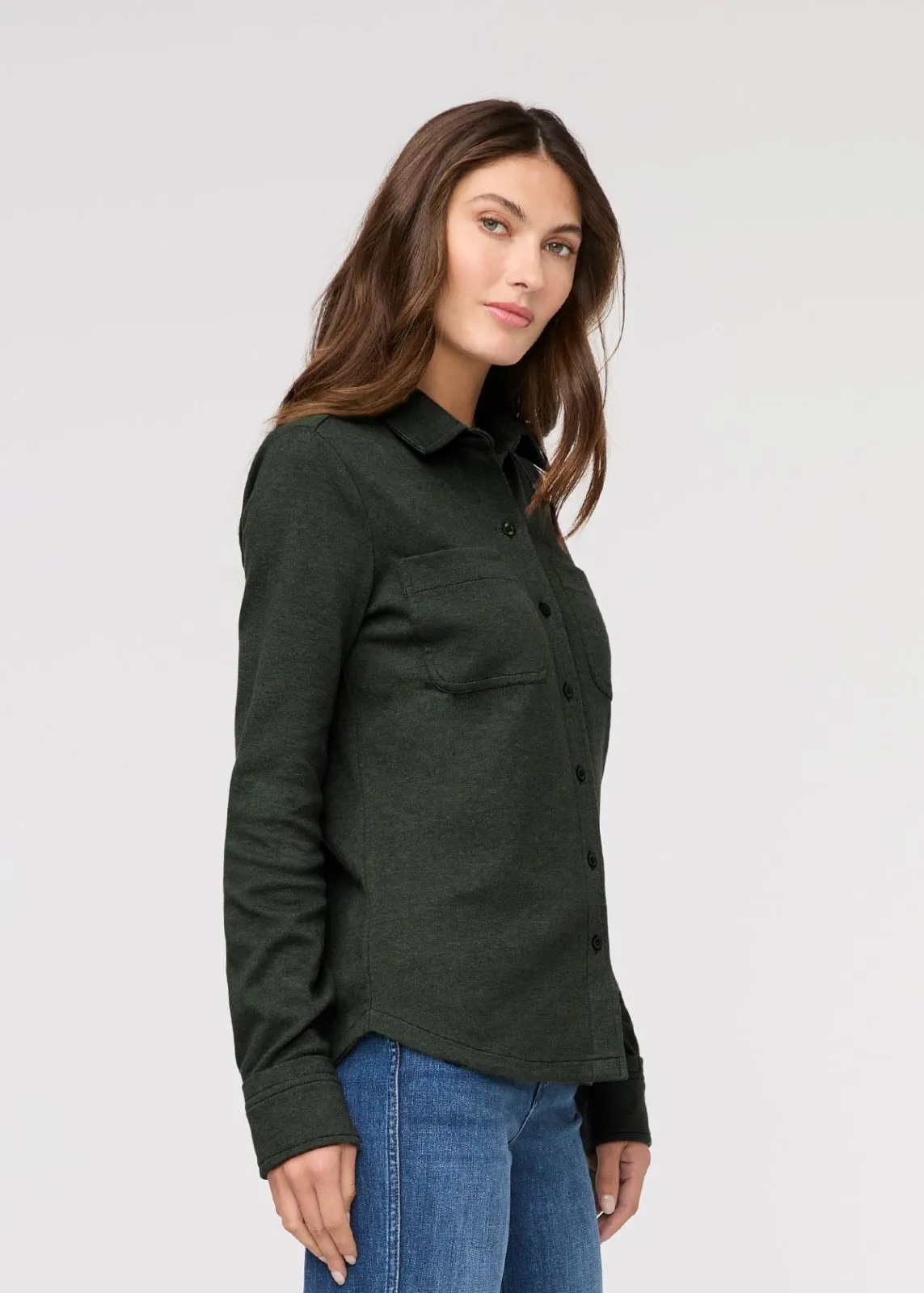 Performance Flannel Button Down - Heather Peat sold by DUER product image thumbnail 3
