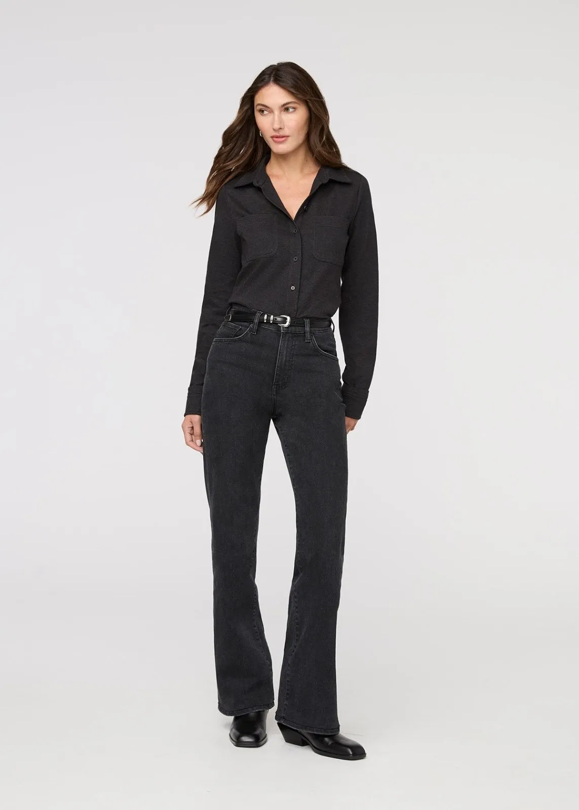 Performance Flannel Button Down - Heather Black sold by DUER product image thumbnail 2