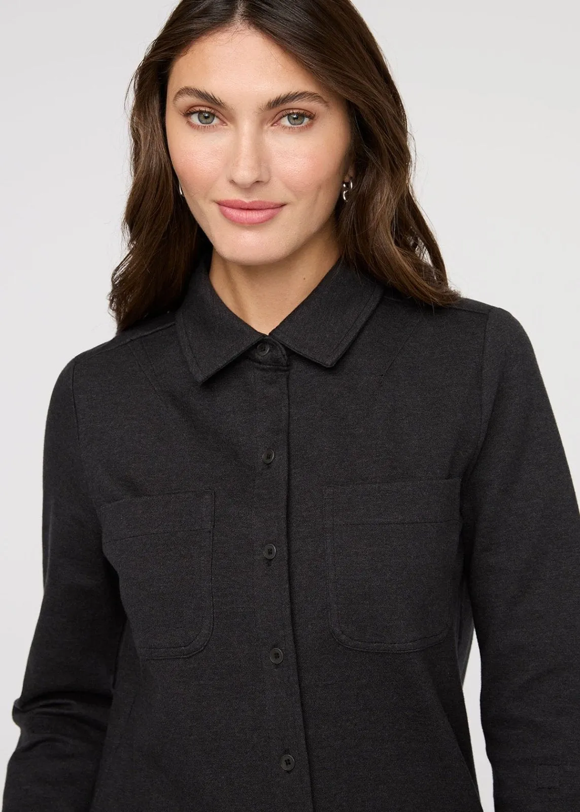 Performance Flannel Button Down - Heather Black sold by DUER product image thumbnail 5