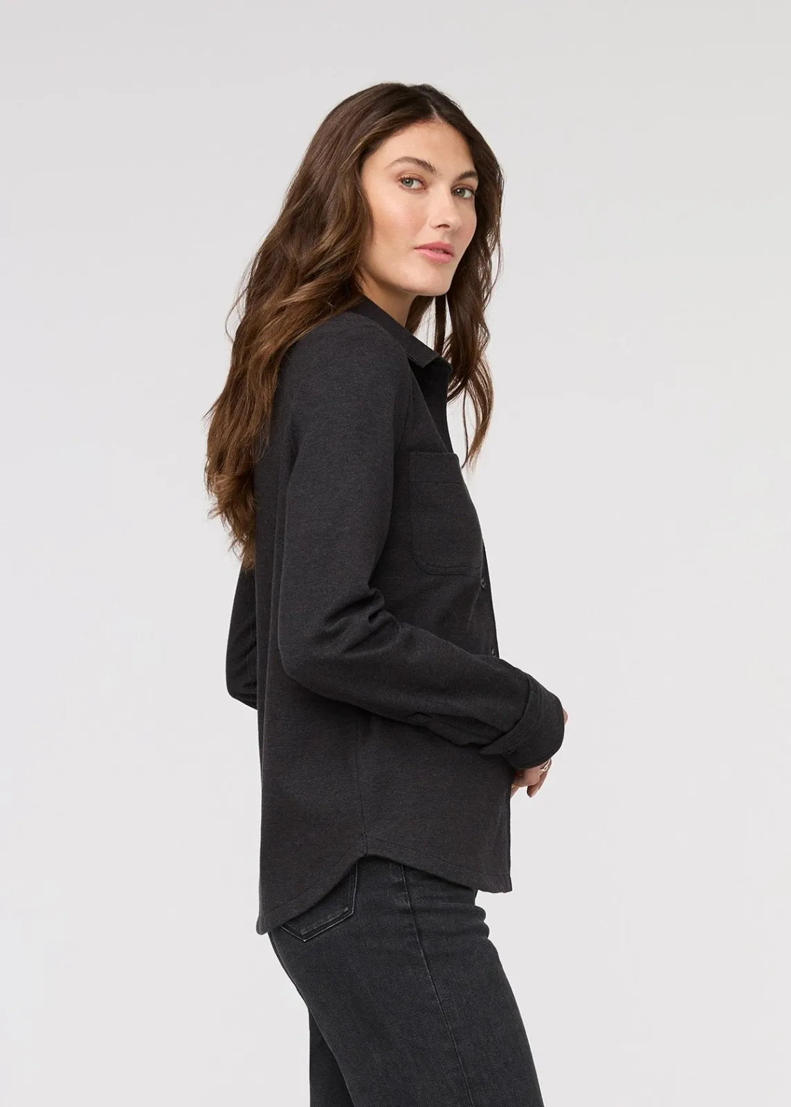 Performance Flannel Button Down - Heather Black sold by DUER product image thumbnail 3
