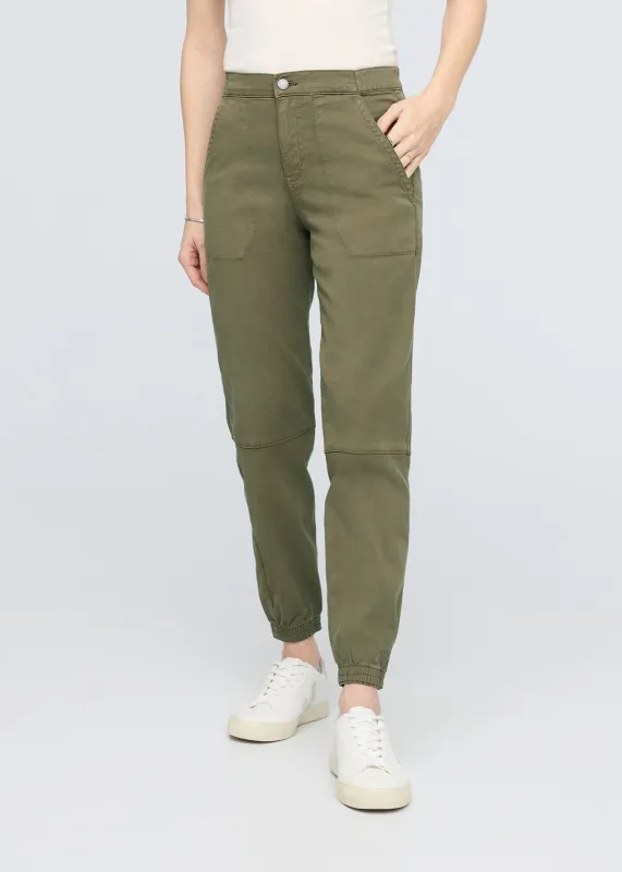 Live Free High Rise Jogger - Olive sold by DUER